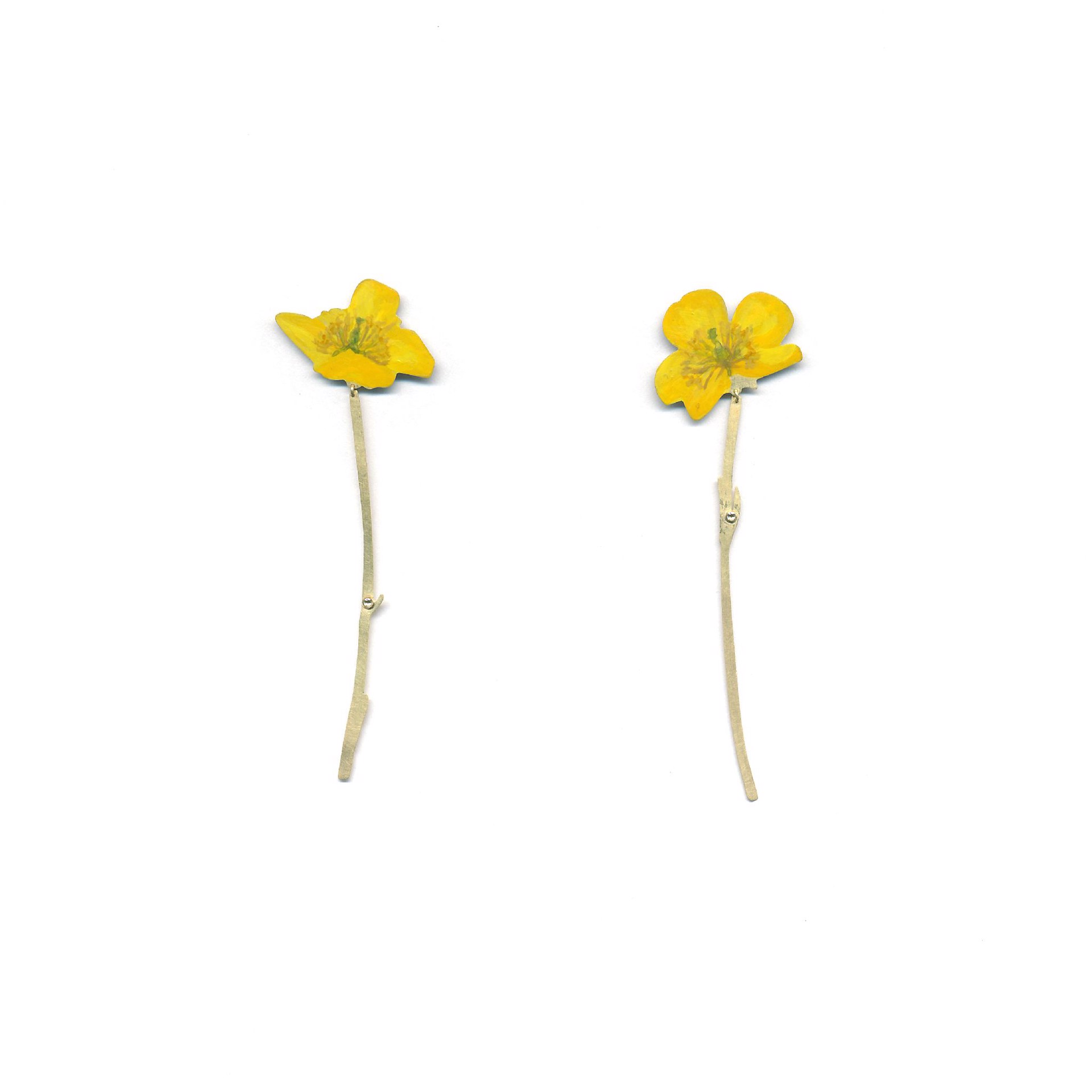 Natura Morta: Buttercup Drop Earrings by Christopher Thompson-Royds