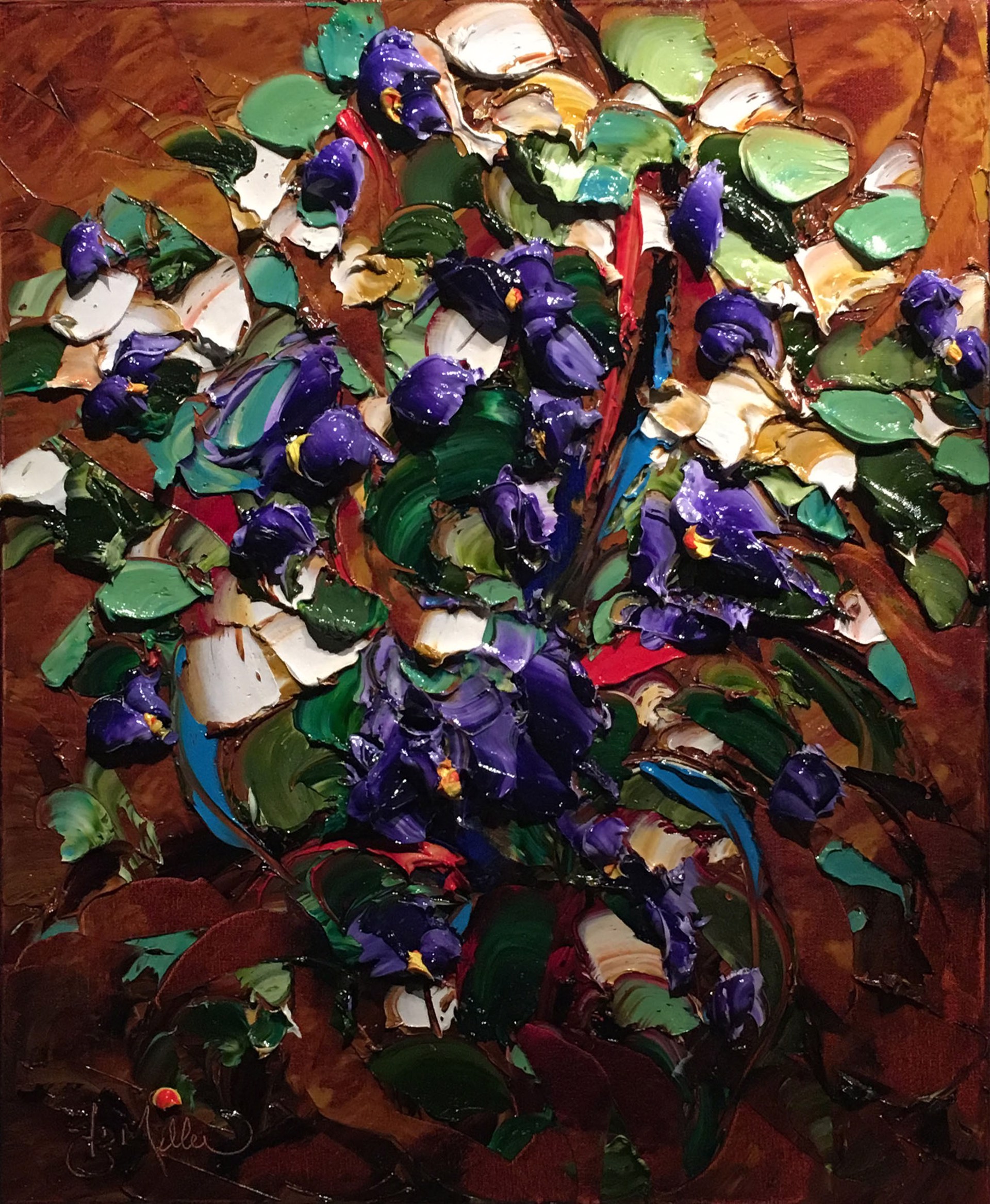 McCoy Christmas Irises I by JD Miller