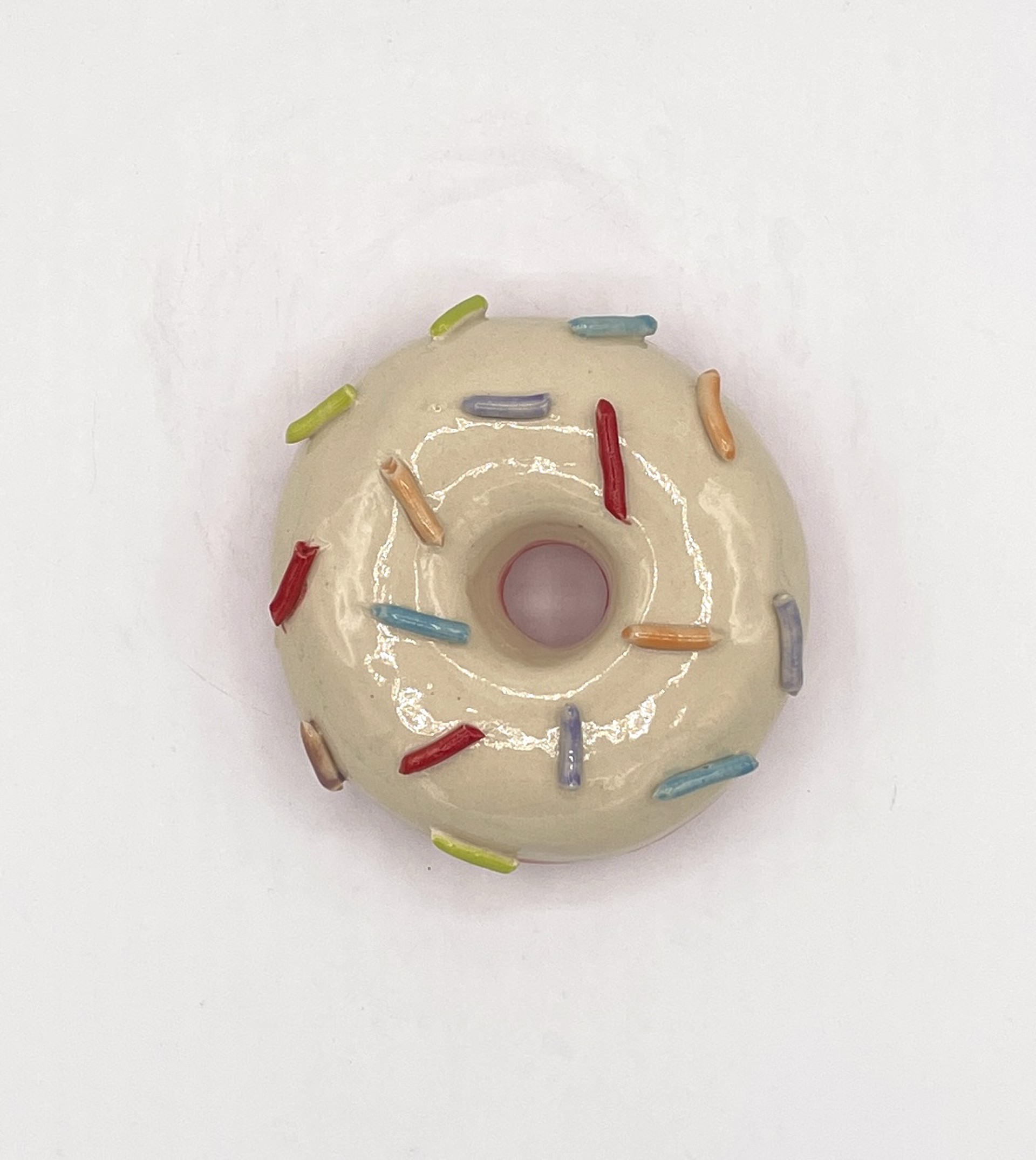 Strawberry Donut with Rainbow Sprinkls by Liv Antonecchia