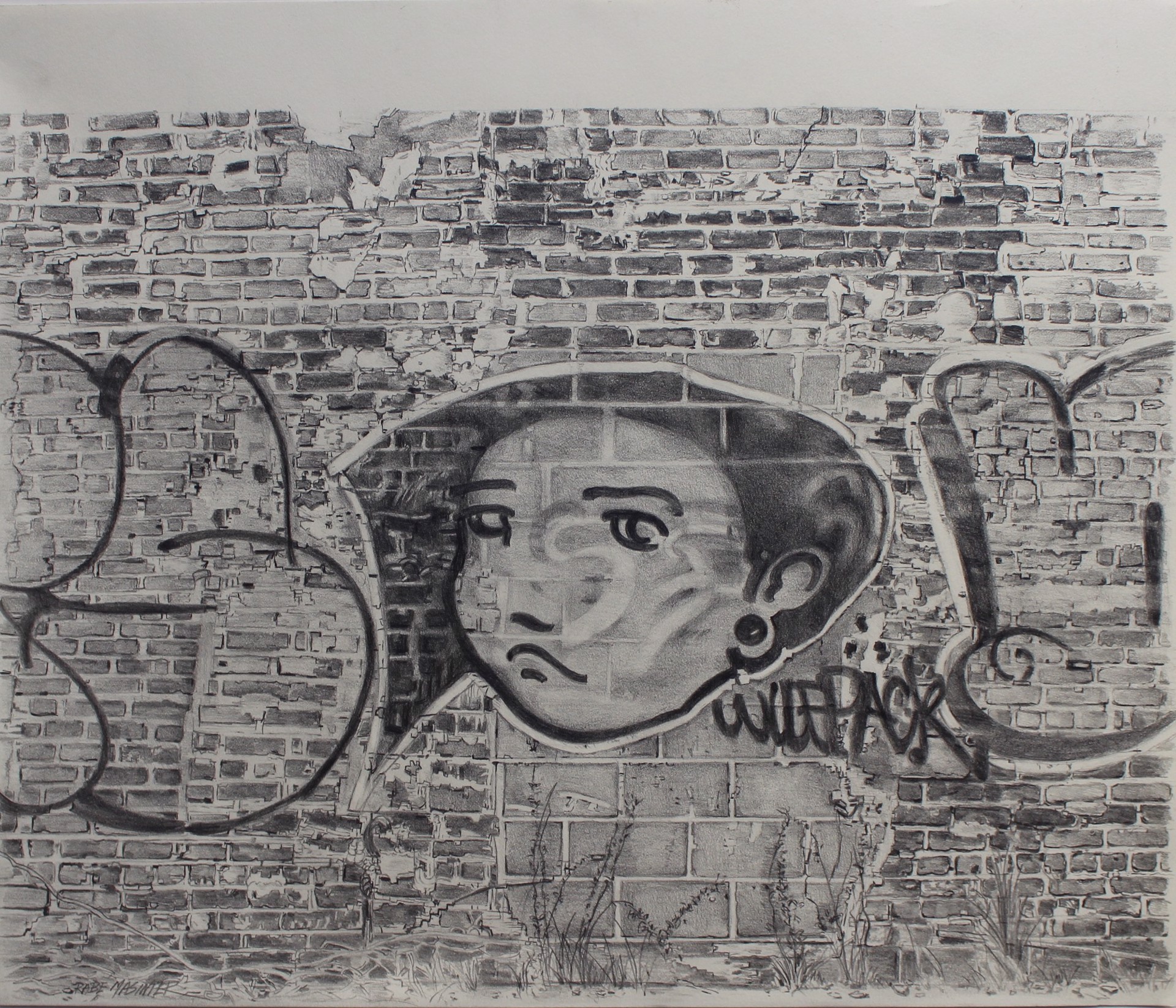 Graffiti Face by Shirley Rabe' Masinter