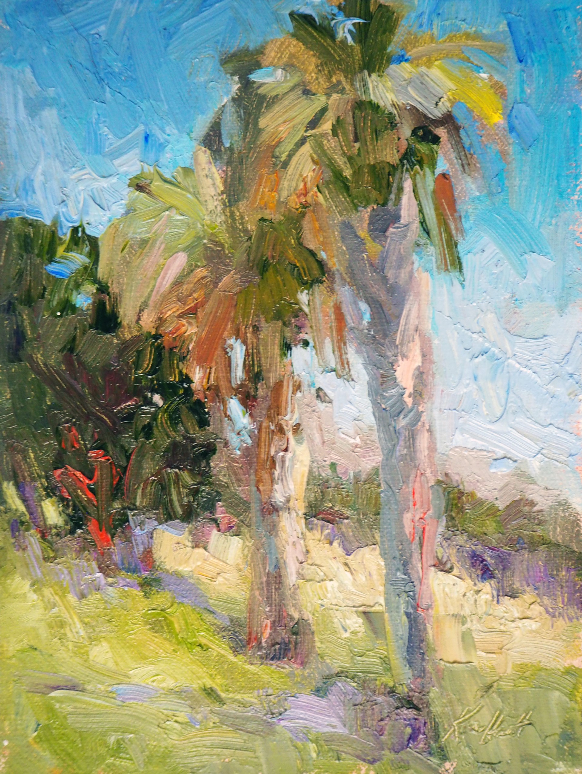 "Palms at Bowen's Island" Original oil painting by Karen Hewitt Hagan