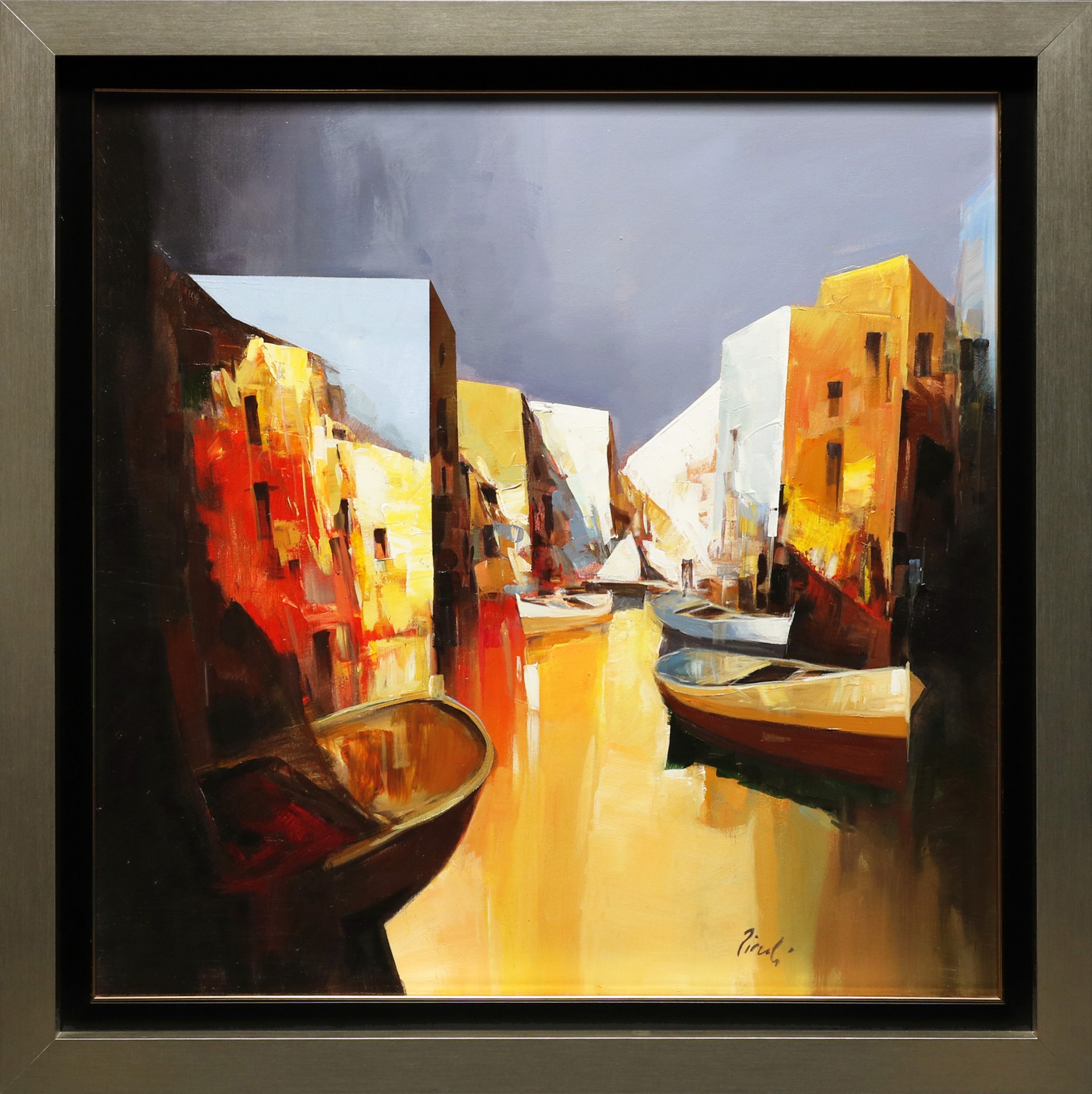 Boats on the Golden Water by Pietro Piccoli