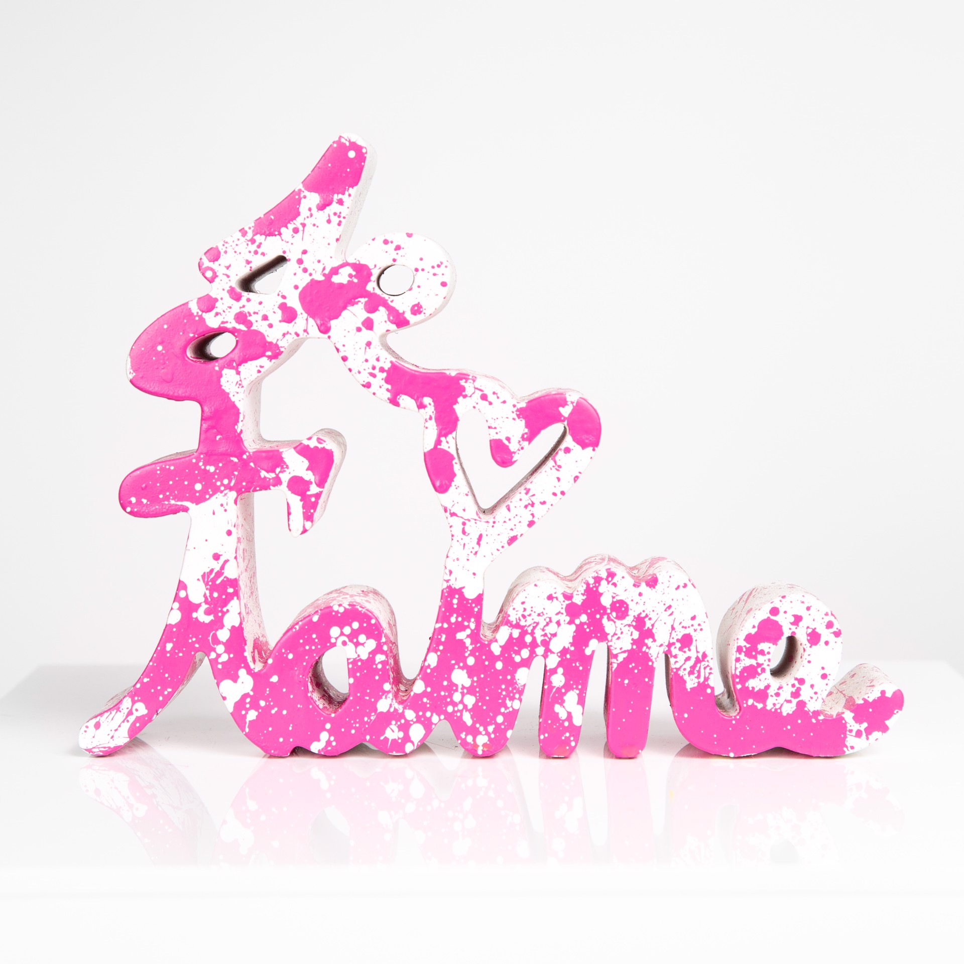 Je t'aime - Pink Splash by Mr.Brainwash
