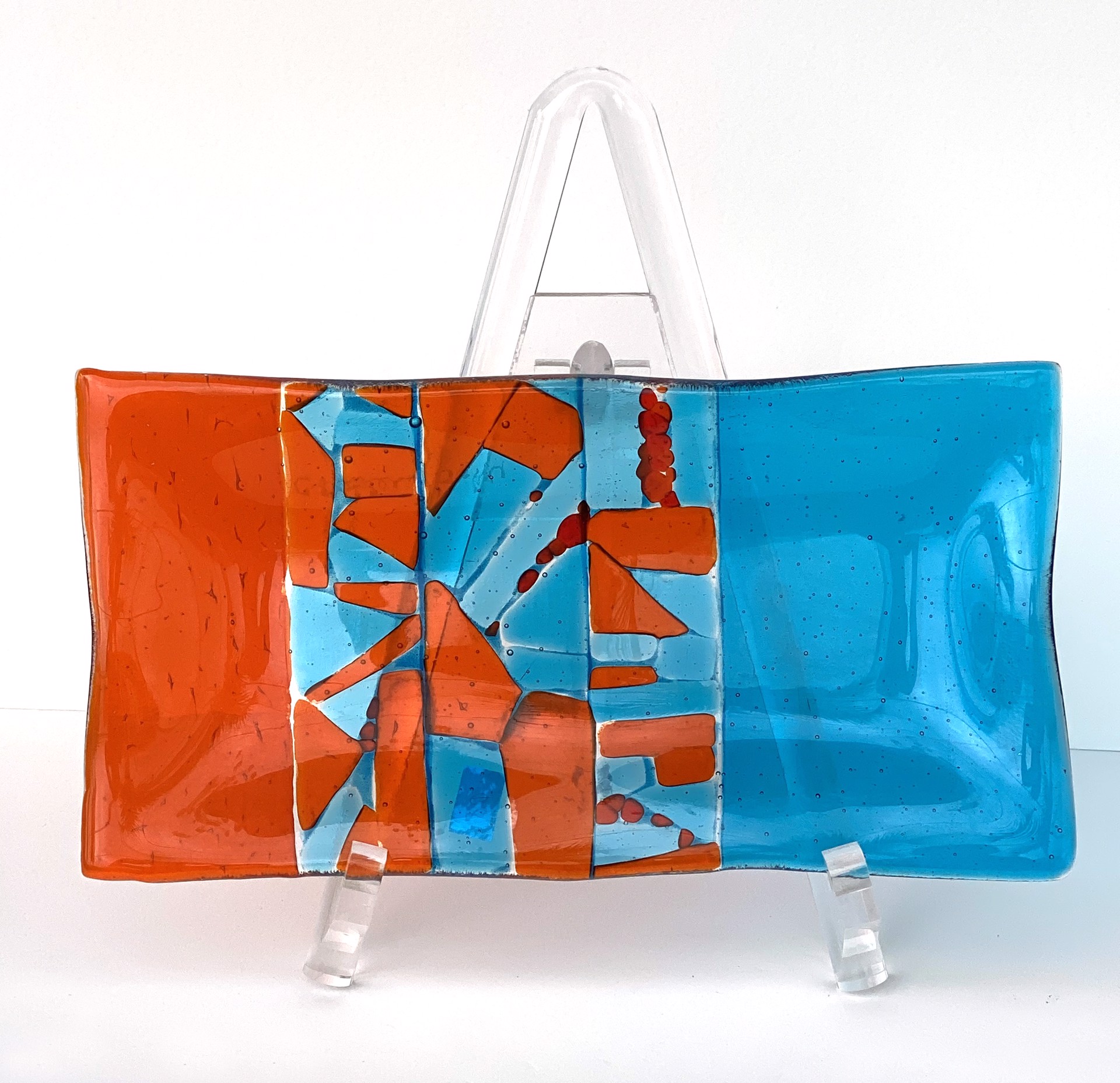 Rectangle Glass Plate by Claudia Butler Sunshine Arts Gallery