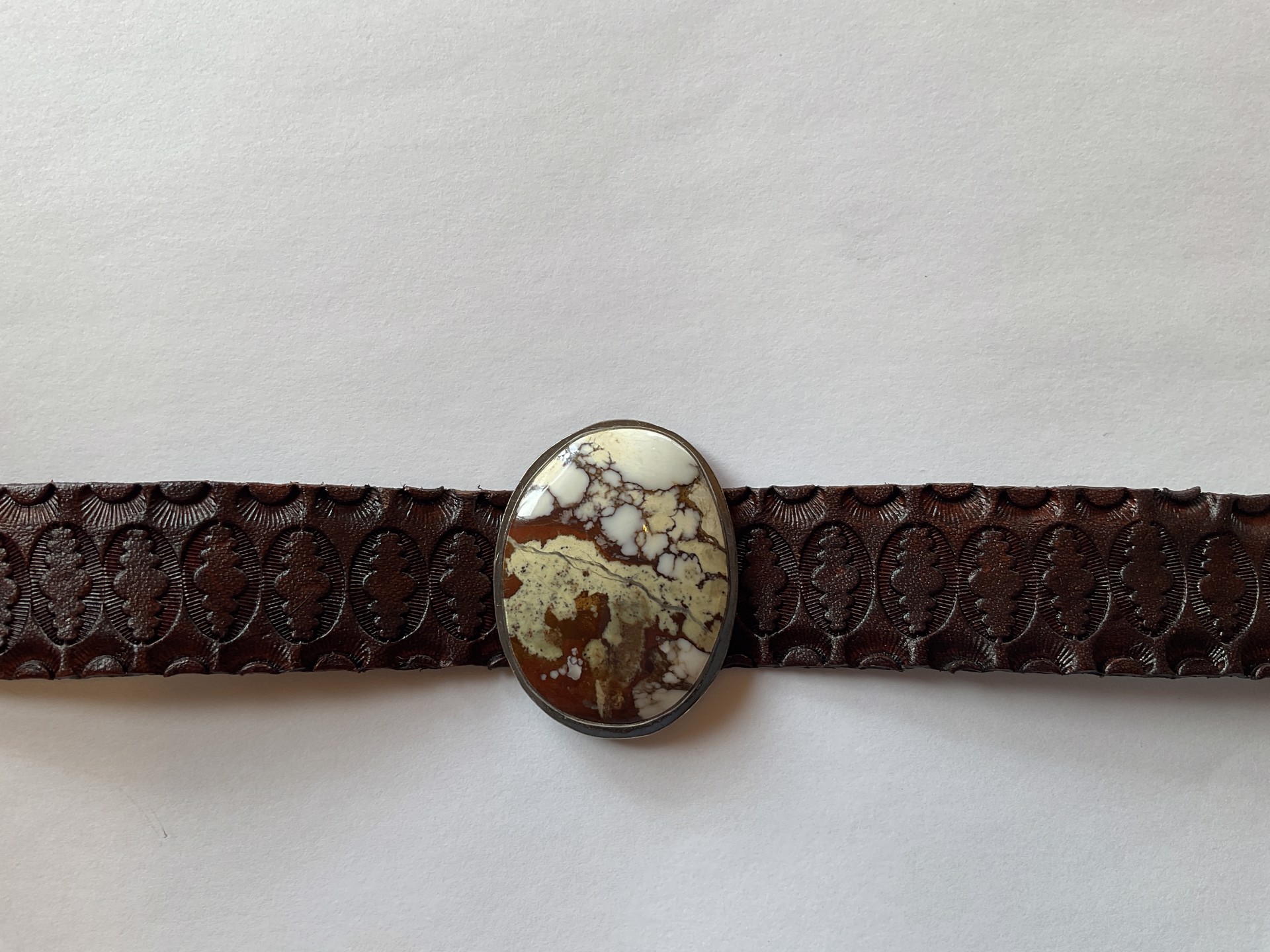 Wild Horse Stone leather Bracelet by Kim Henkel