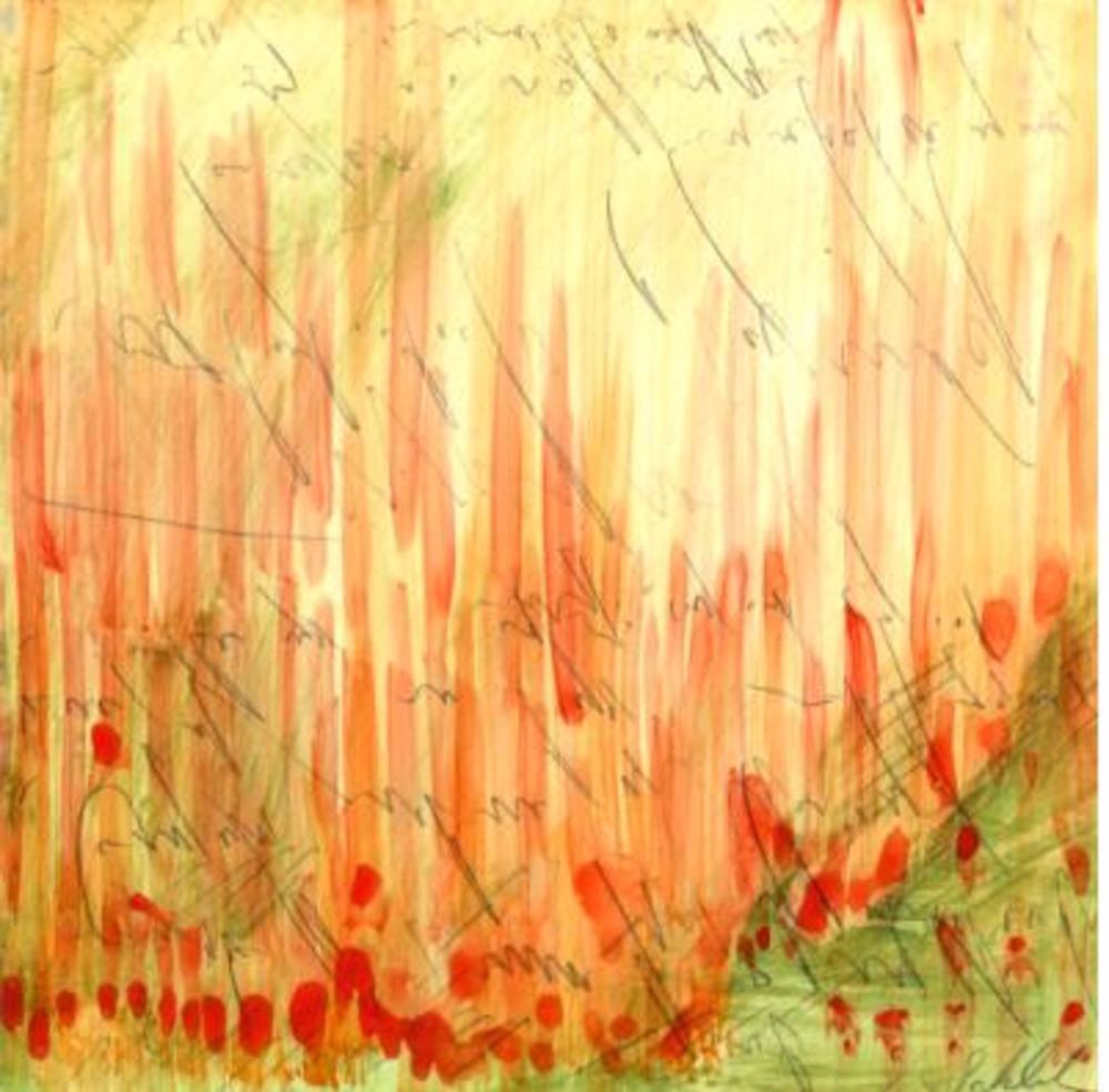 Ideal Landscapes - Orange Brush by Karoline Schleh