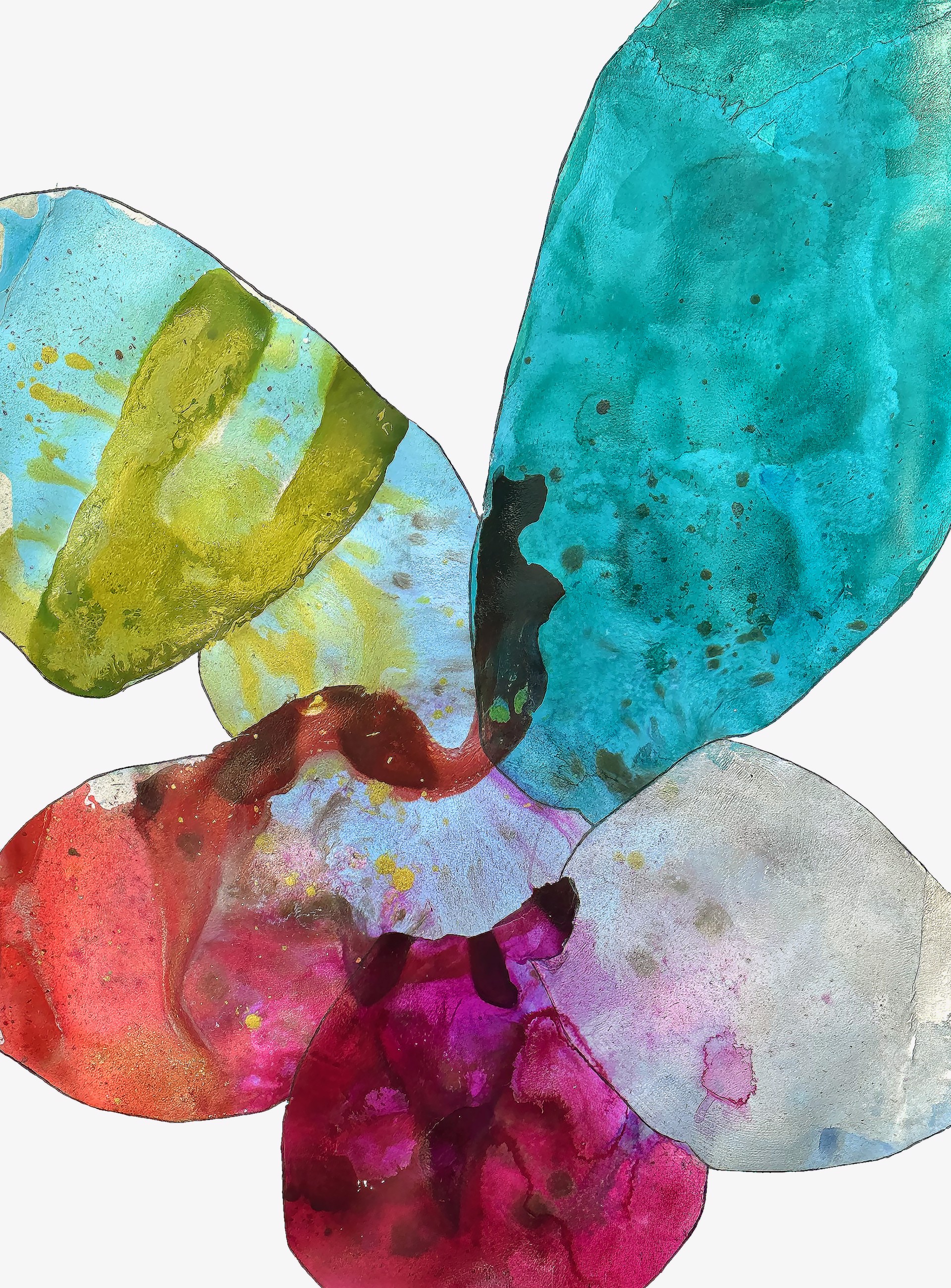 Meredith Pardue - Meredith Pardue Before the Precious Stones XIV, 2023 Mixed media on paper  - | Mixed Media Abstract Artist