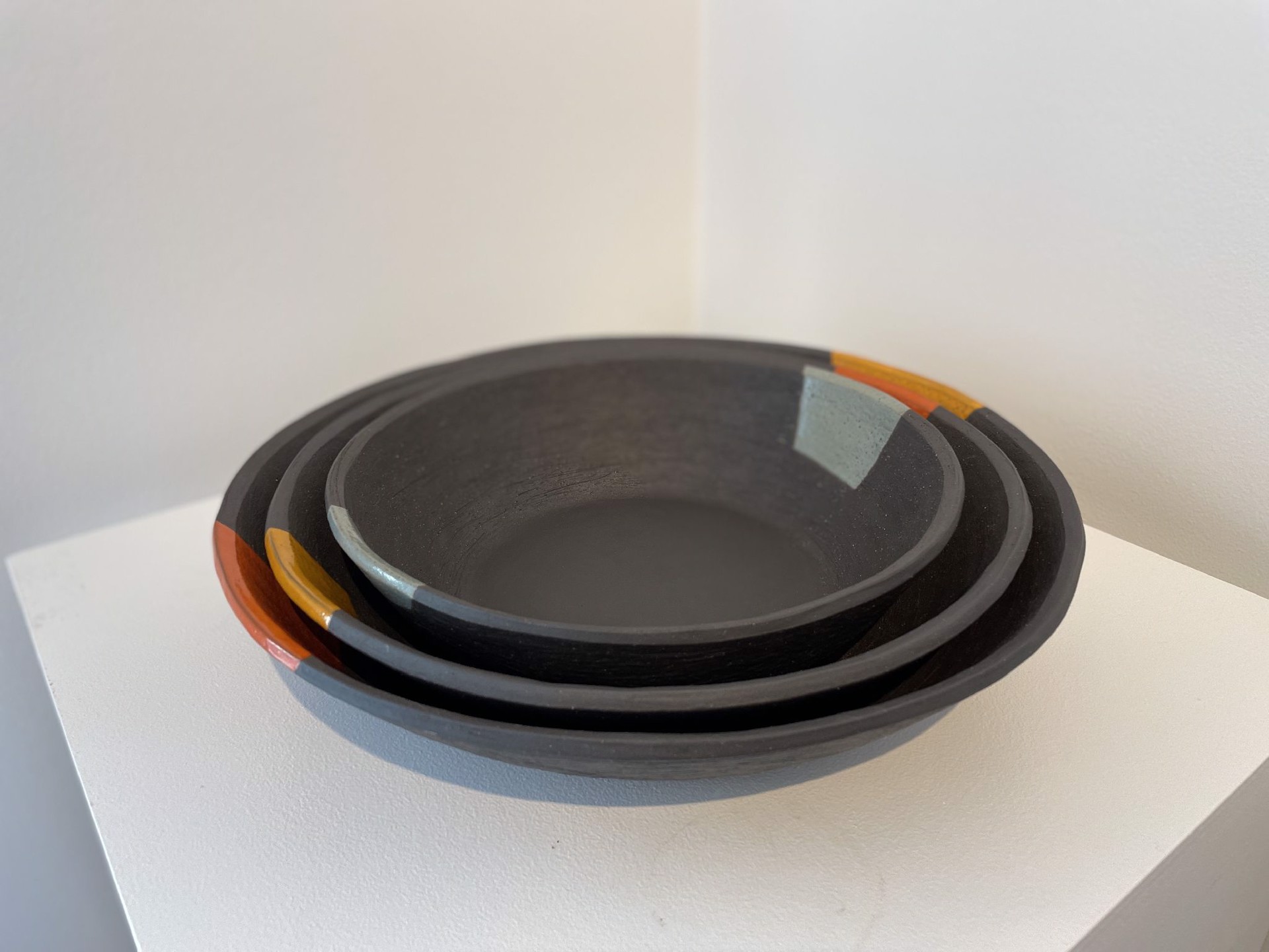 set of three low bowls by Susan Bernstien