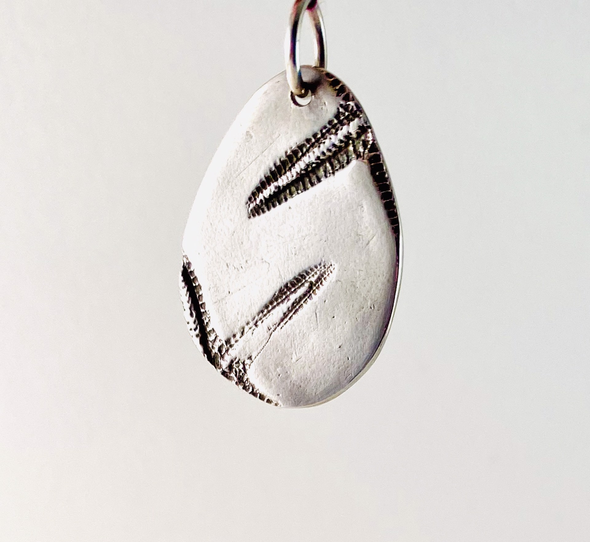 Silver Starfish Imprint Pendant by Anne Bivens