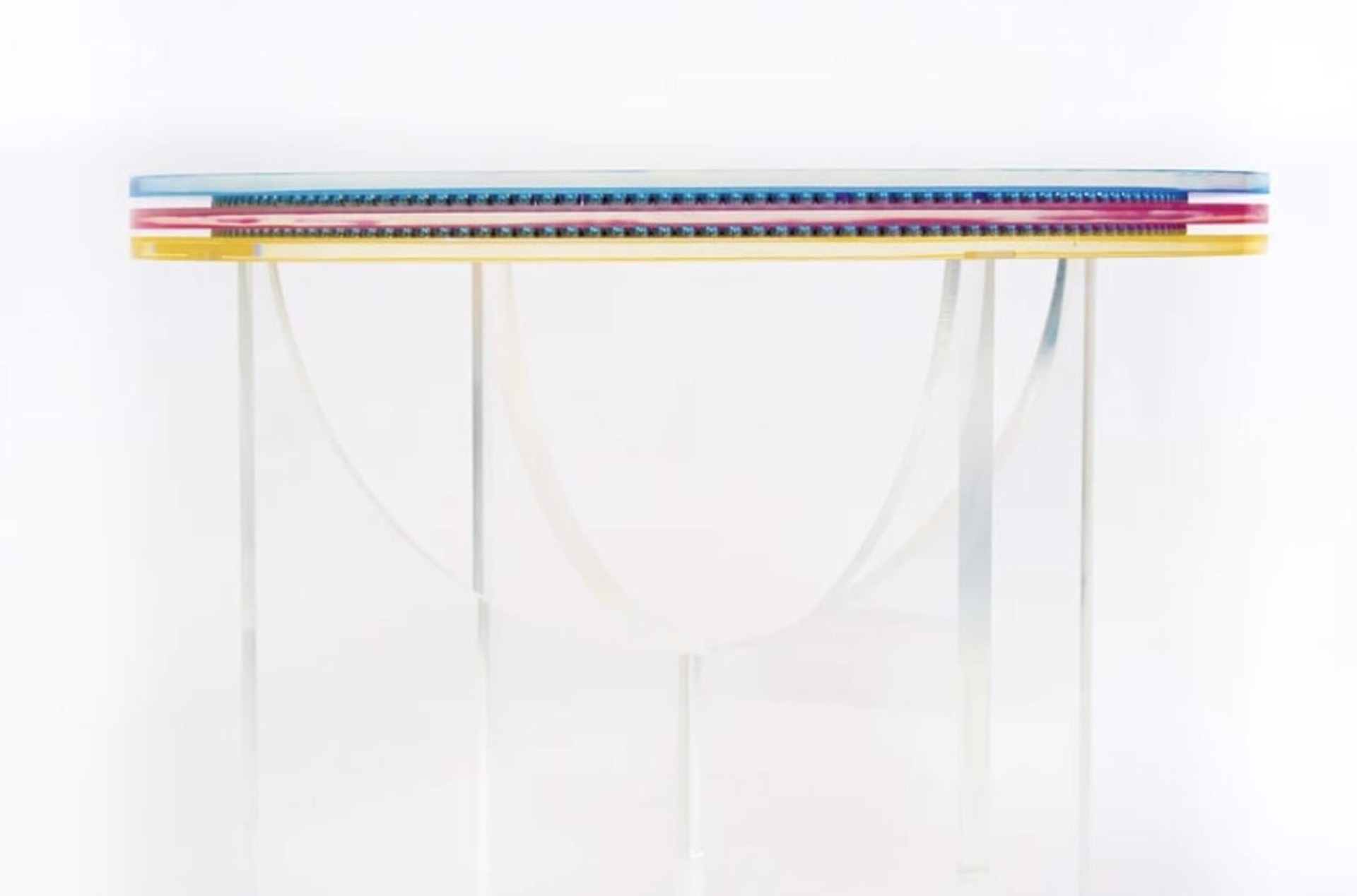 'Subtractive Variability Circular' Side Table by Felipe Pantone