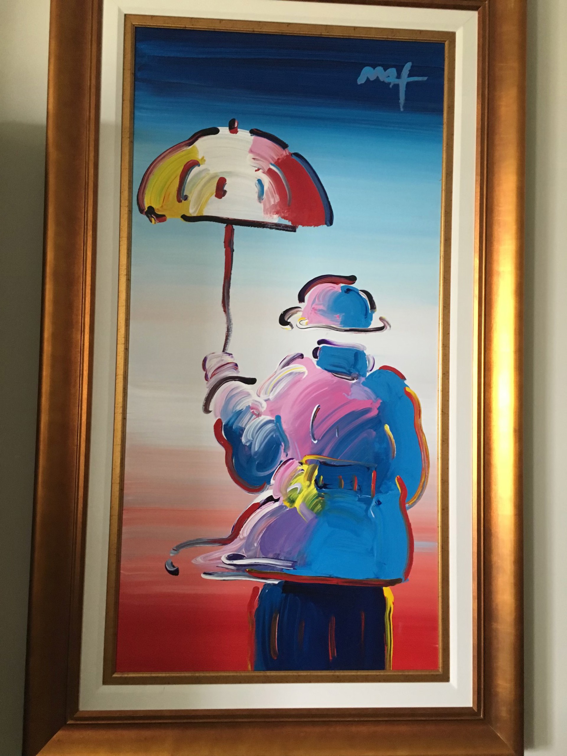 Umbrella Man on Blend Detail Ver. VI #10 by Peter Max