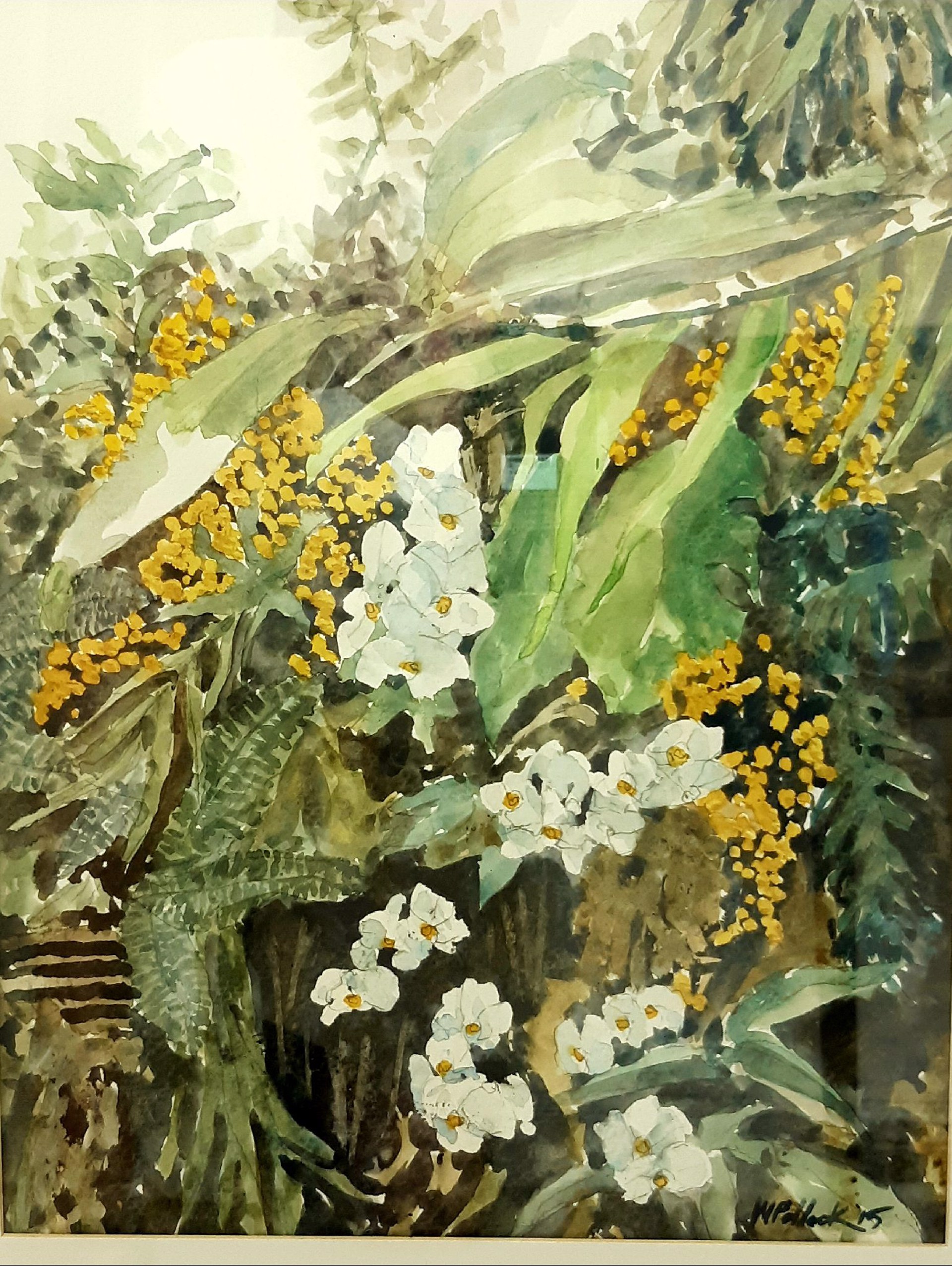 Yellow and White Flowers by Wilson Pollock