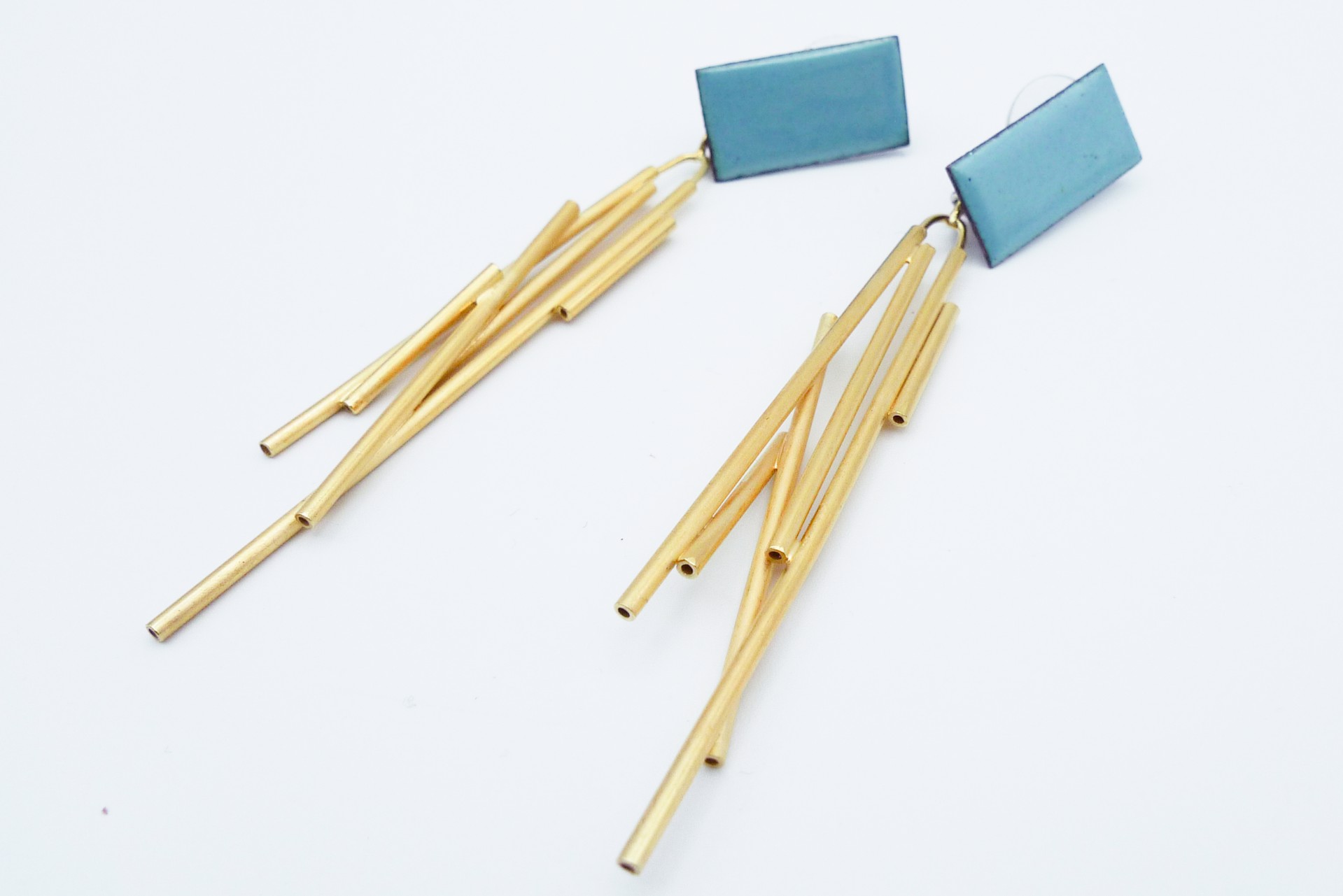 Bamboo Dangle Earrings by Lauren Markley