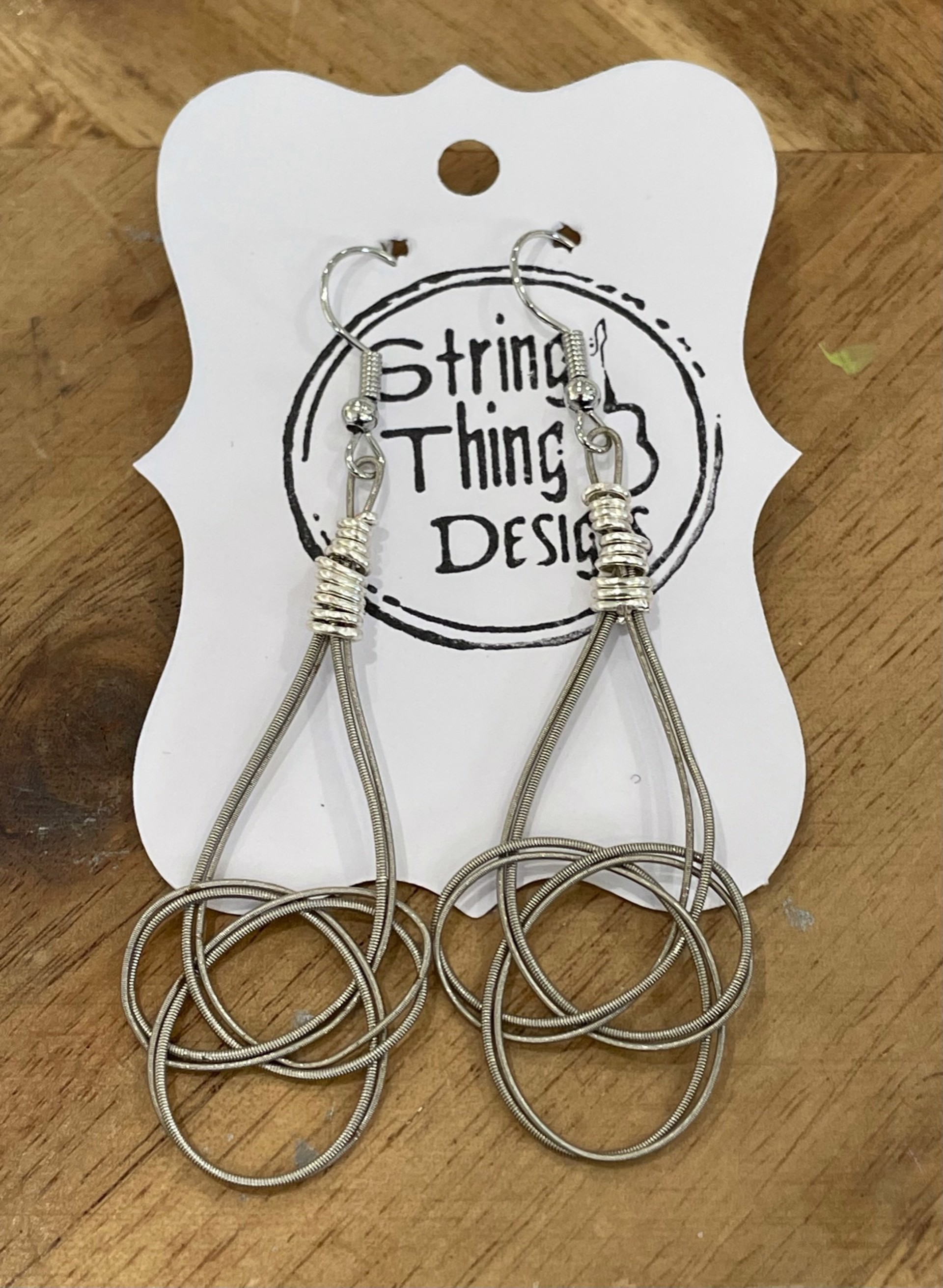 Knot Guiltar String Earrings by String Thing Designs