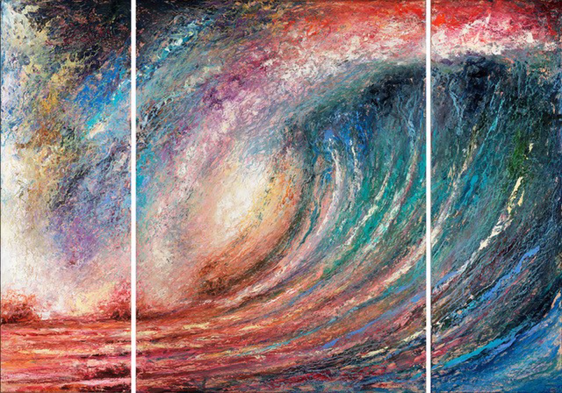 Magic Wave Triptych by Marcello & Alessio Bugagiar