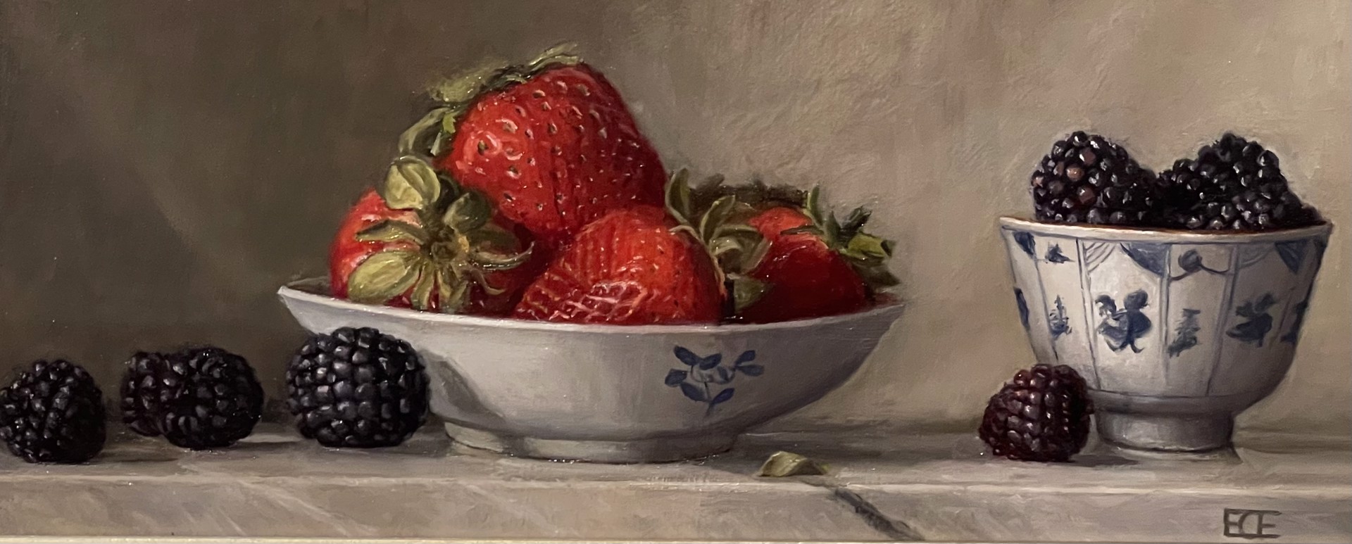 Strawberries & Blackberries by Barbara Efchak