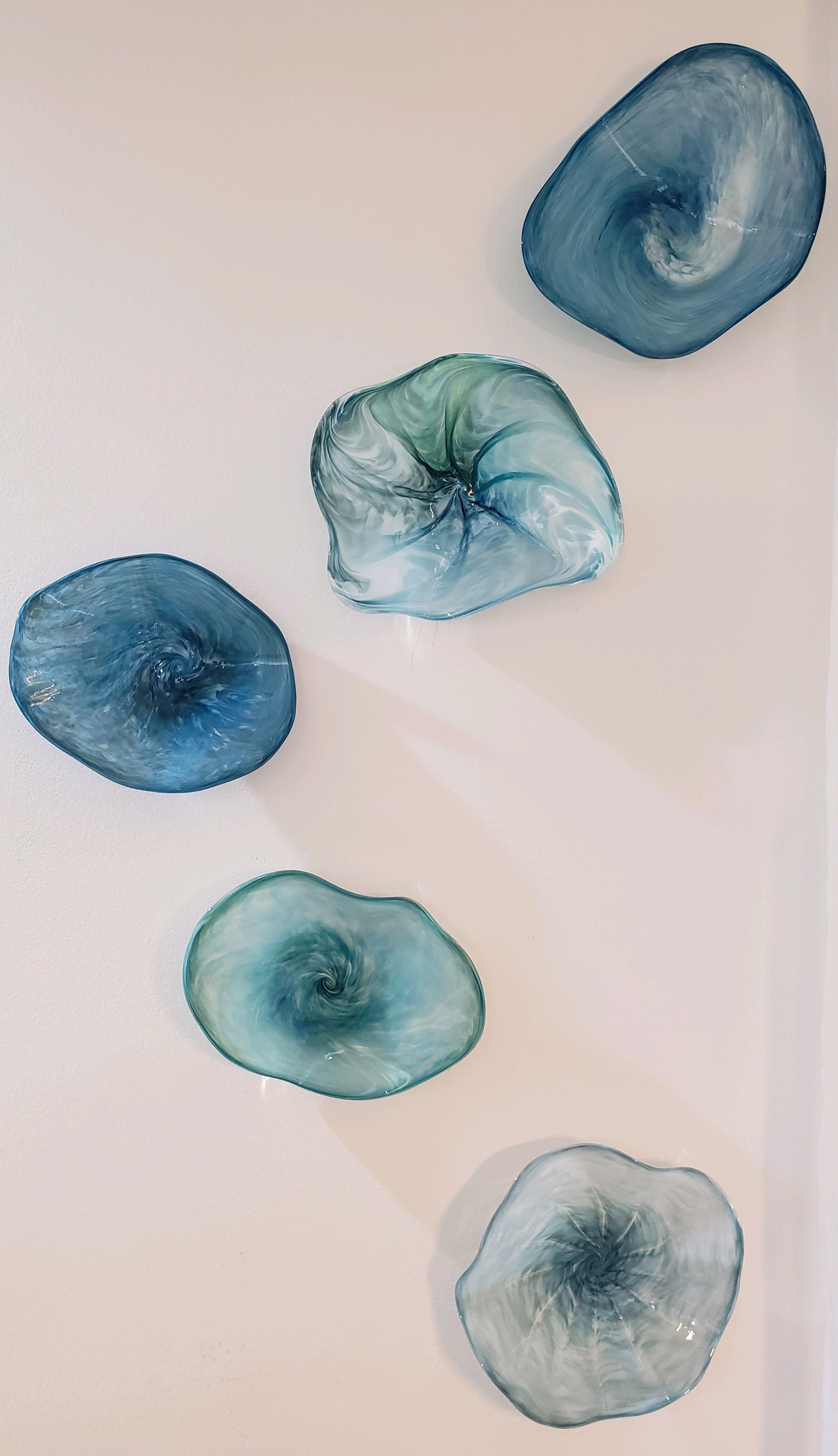 5 Piece Glass Blossom Installation by T. Miller