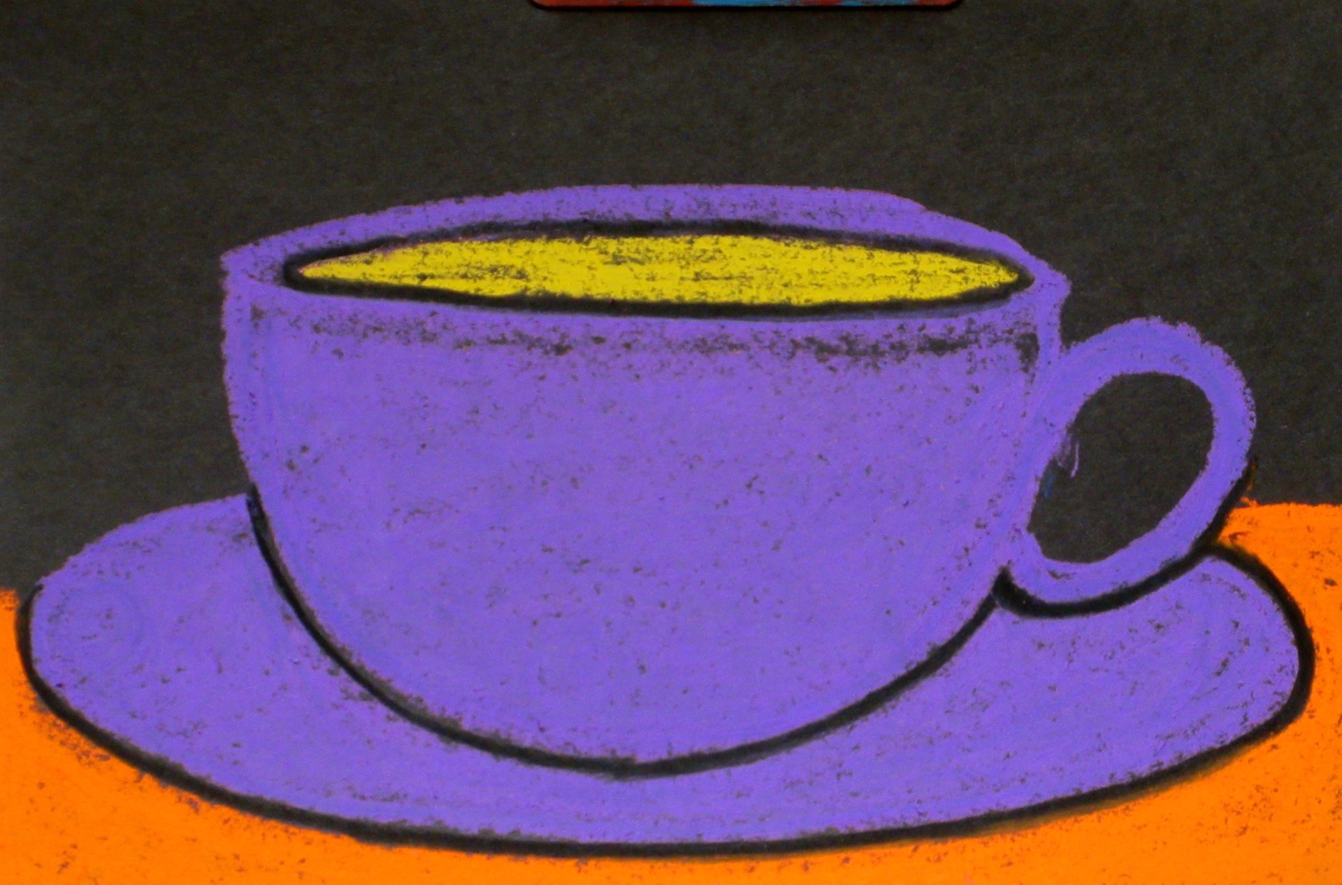 Purple Cup and Saucer by Carole LaRoche