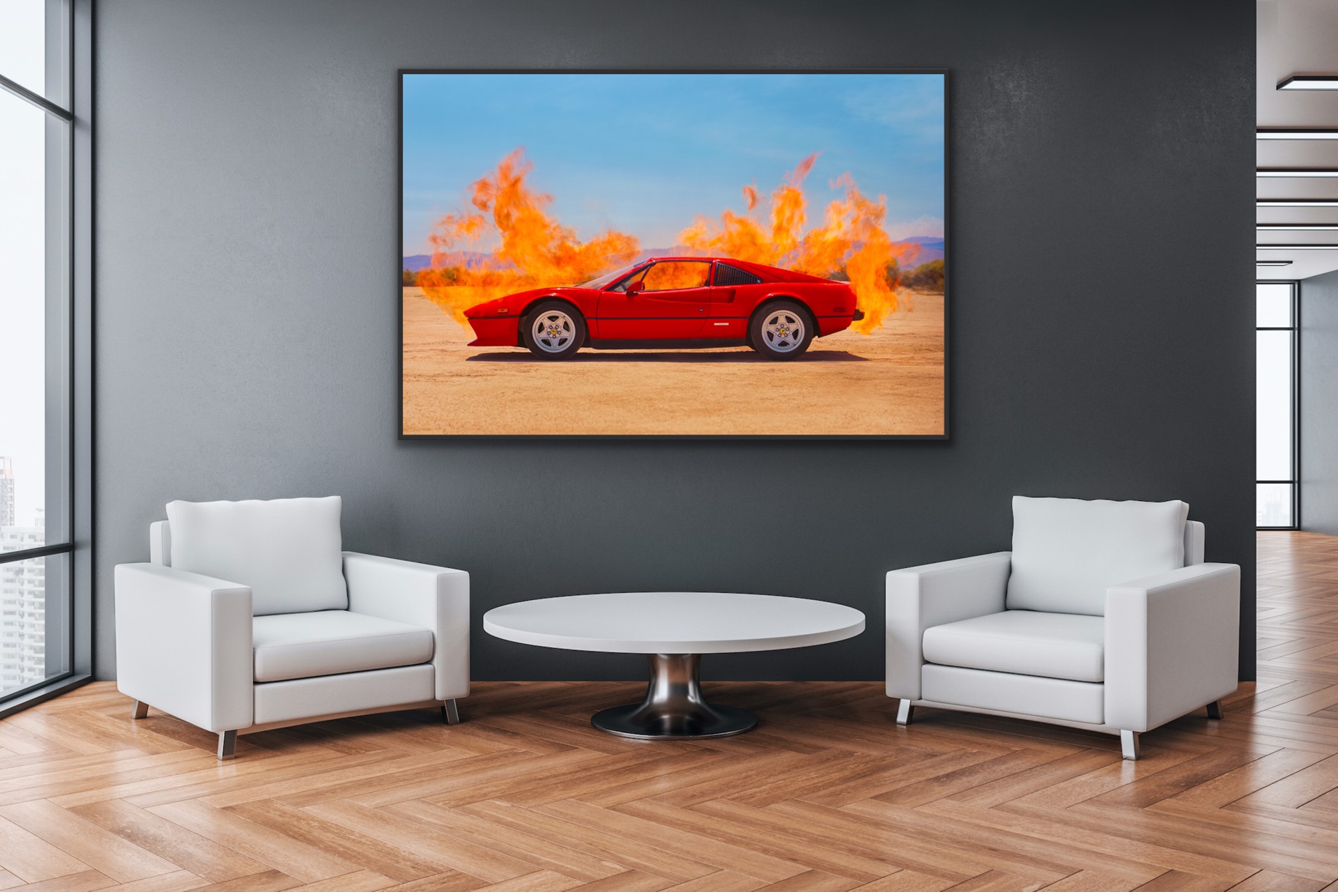 Ferrari on Fire by Tyler Shields