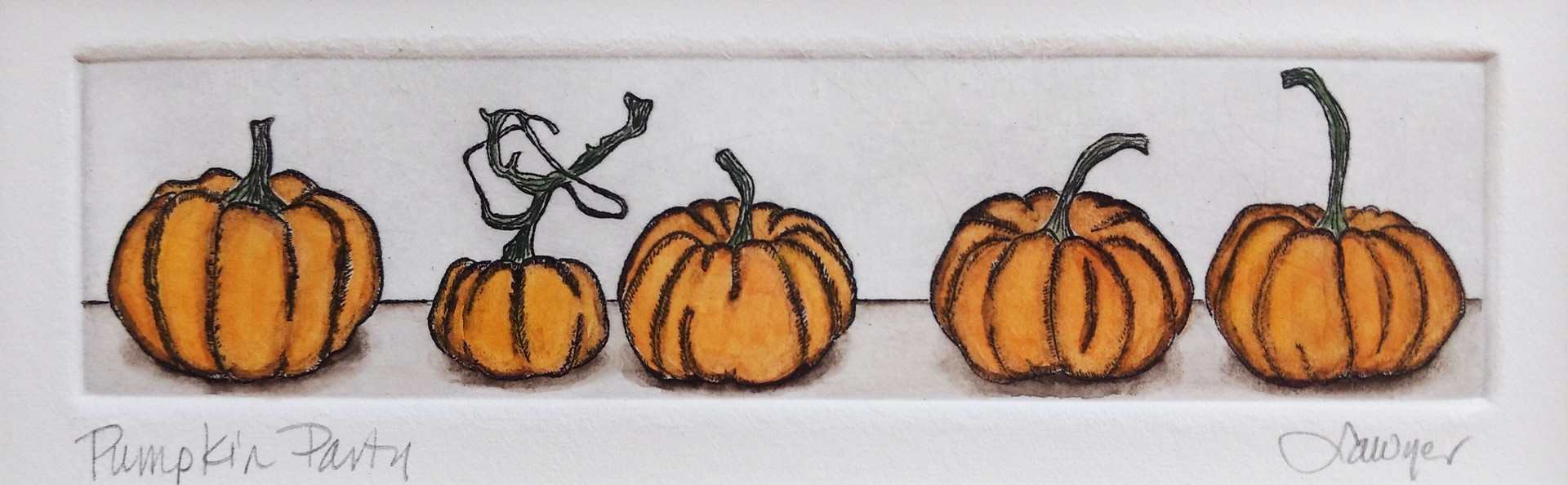 Pumpkin Party (framed) by Anne Sawyer