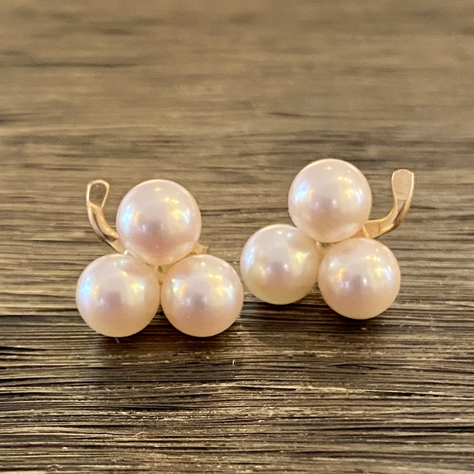 Triple Pearl Earrings by Sidney Soriano