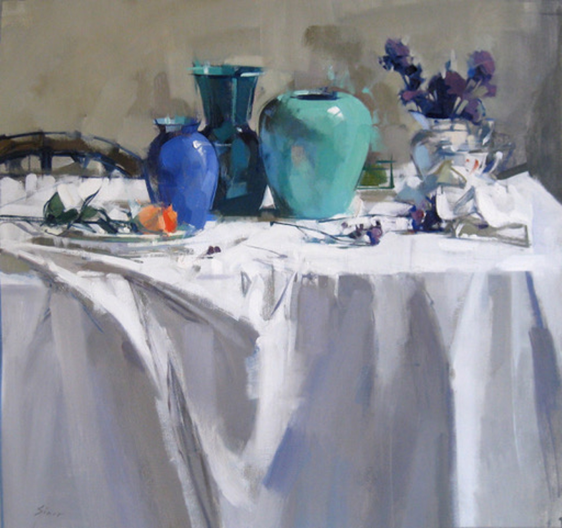Blue Vases by Maggie Siner