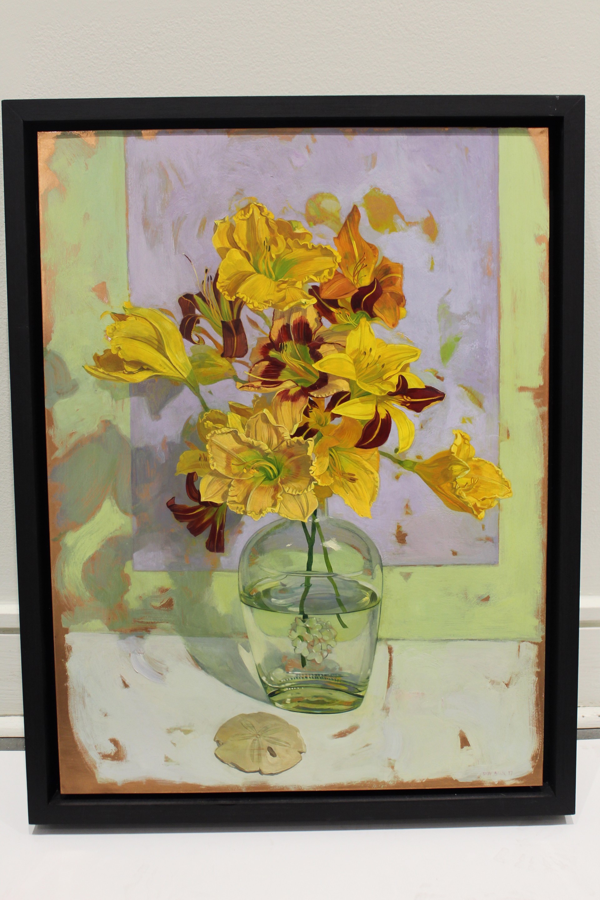 Day Lilies Bouquet on Violet by Benjamin J. Shamback