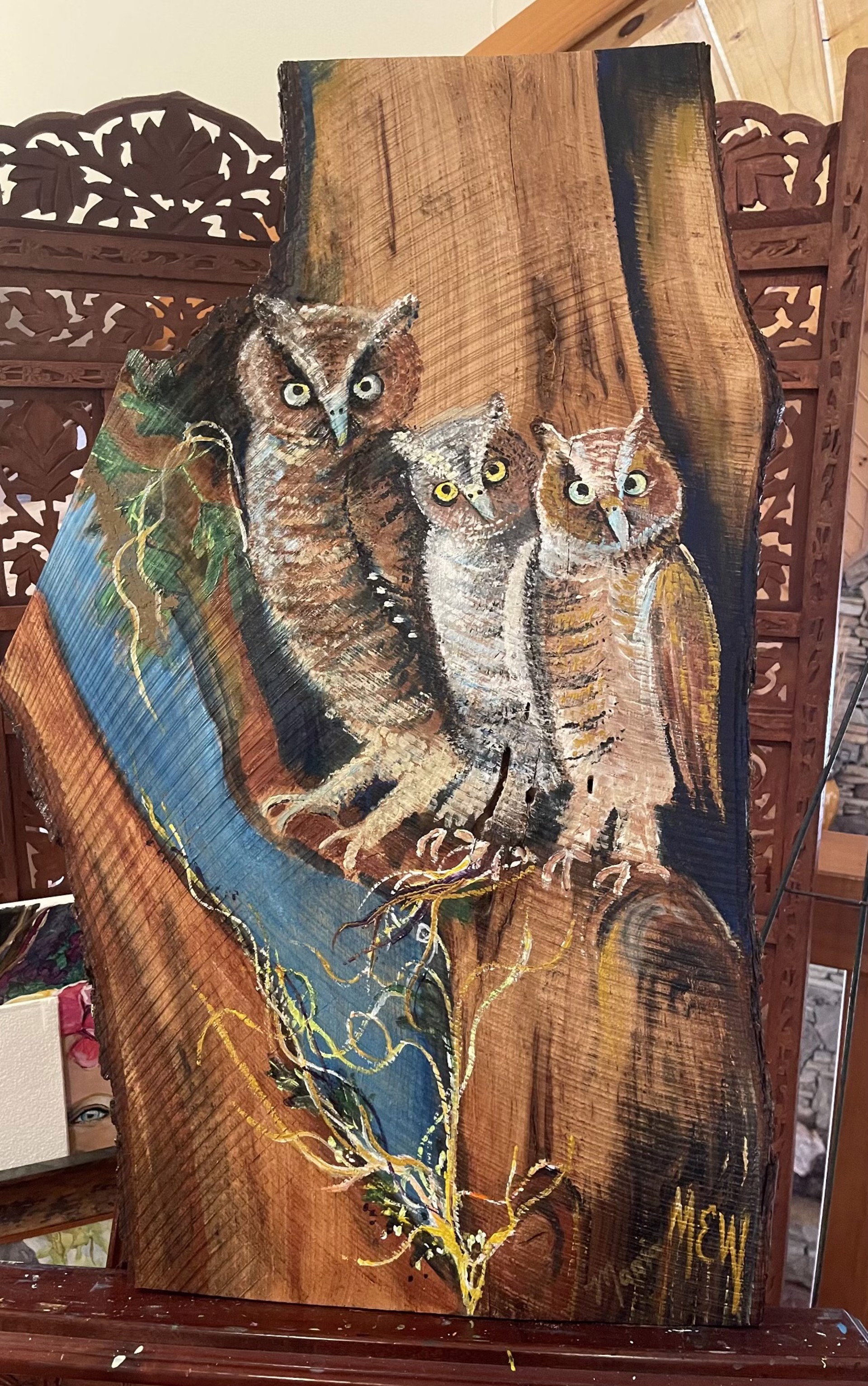 Three Owls by Maria Weed