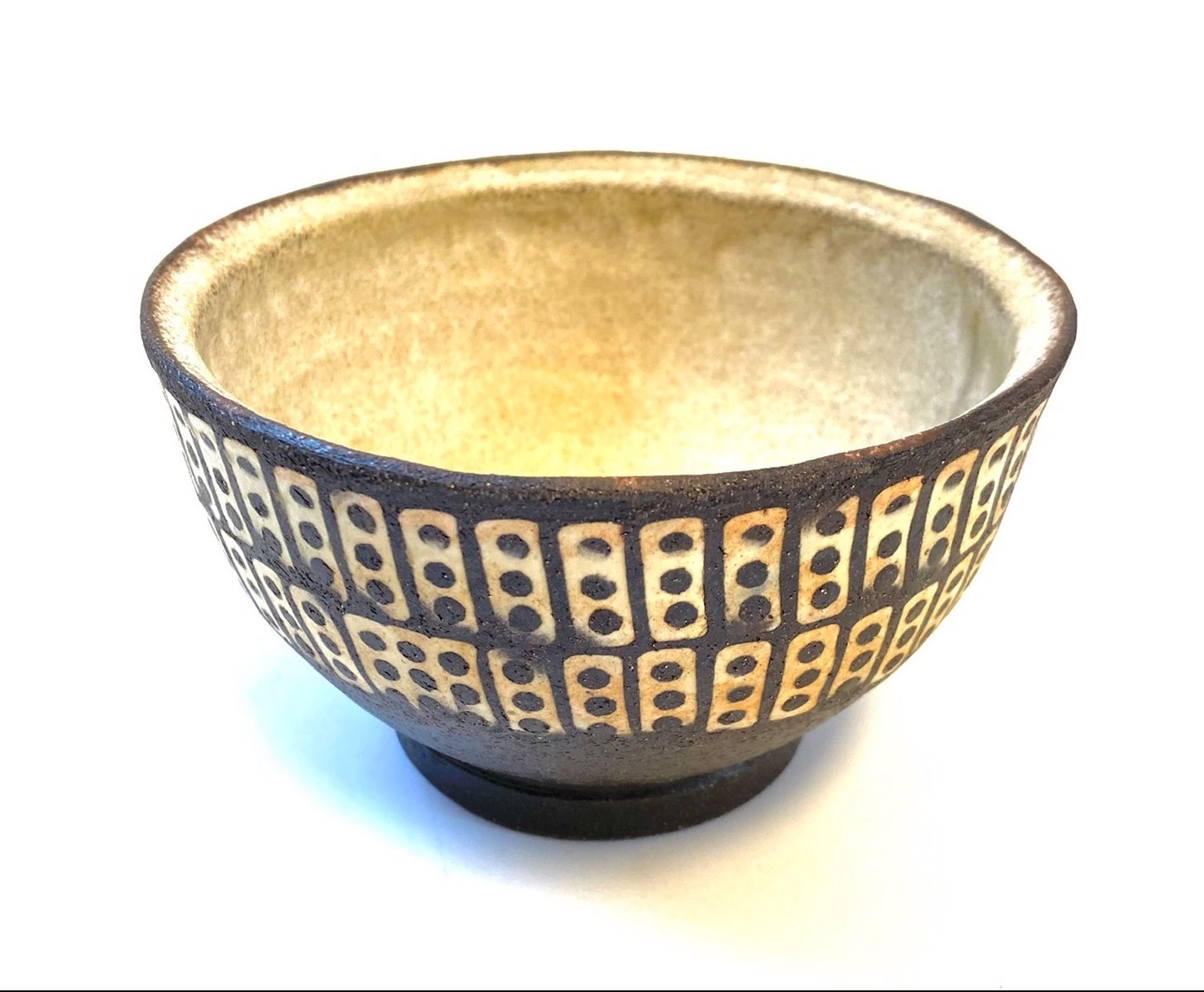 Espresso Stoneware Mishima Bowl by Mitch Yung