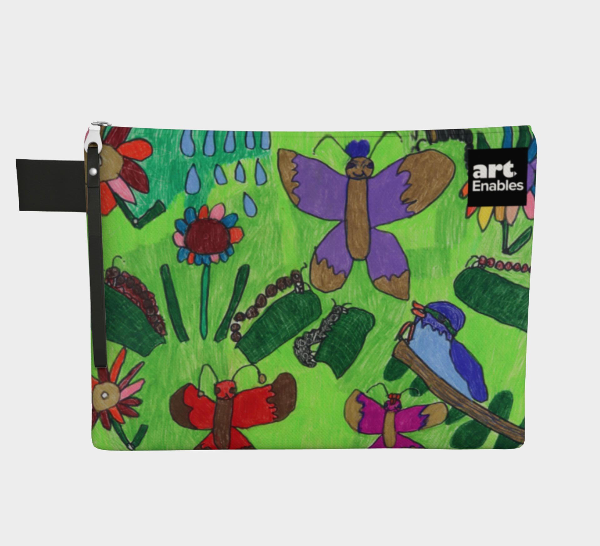Zipper carry-all bag (Imani Turner springtime print) by Art Enables Merchandise