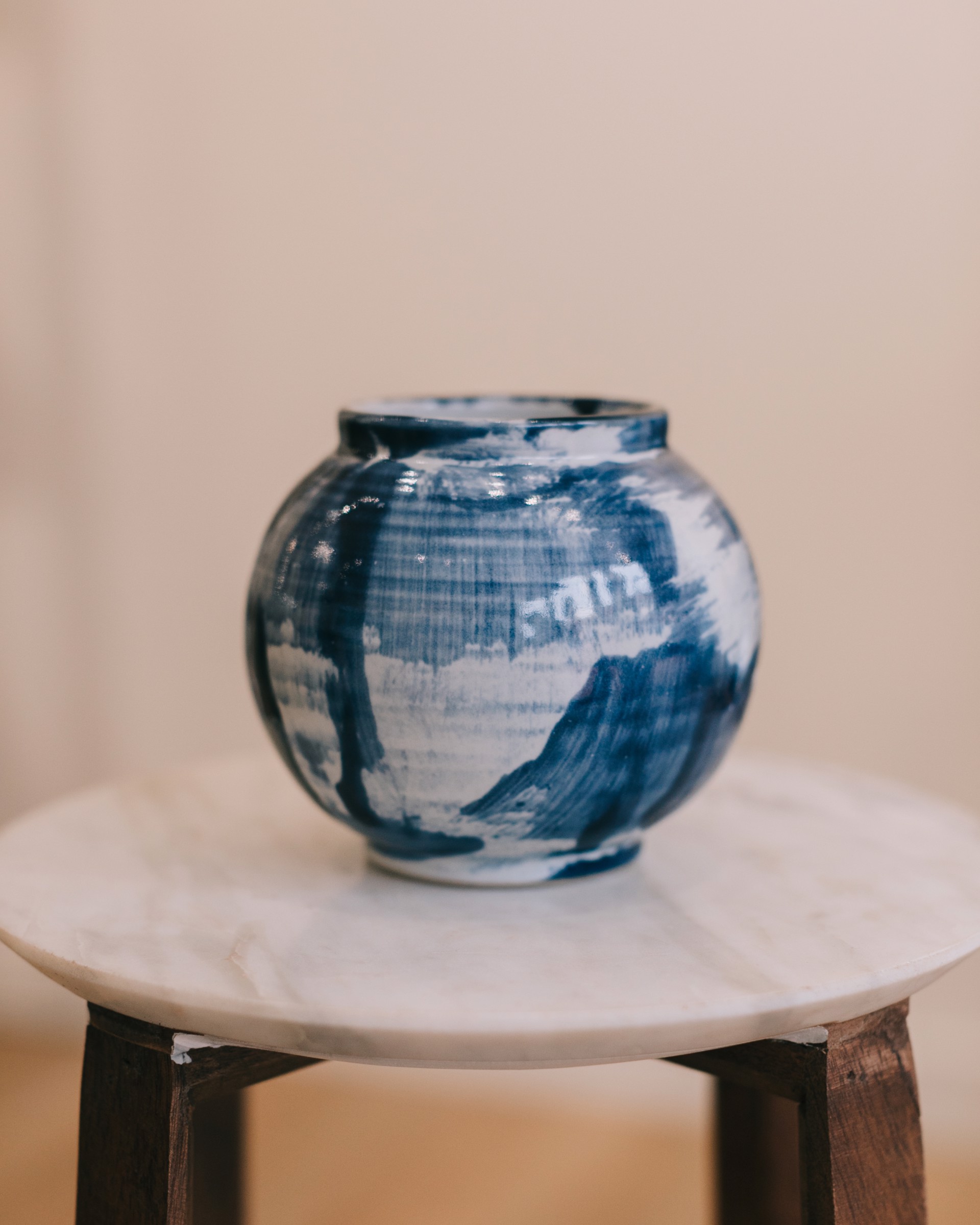 Small Brush Stroke Vase #1 by William Mantor