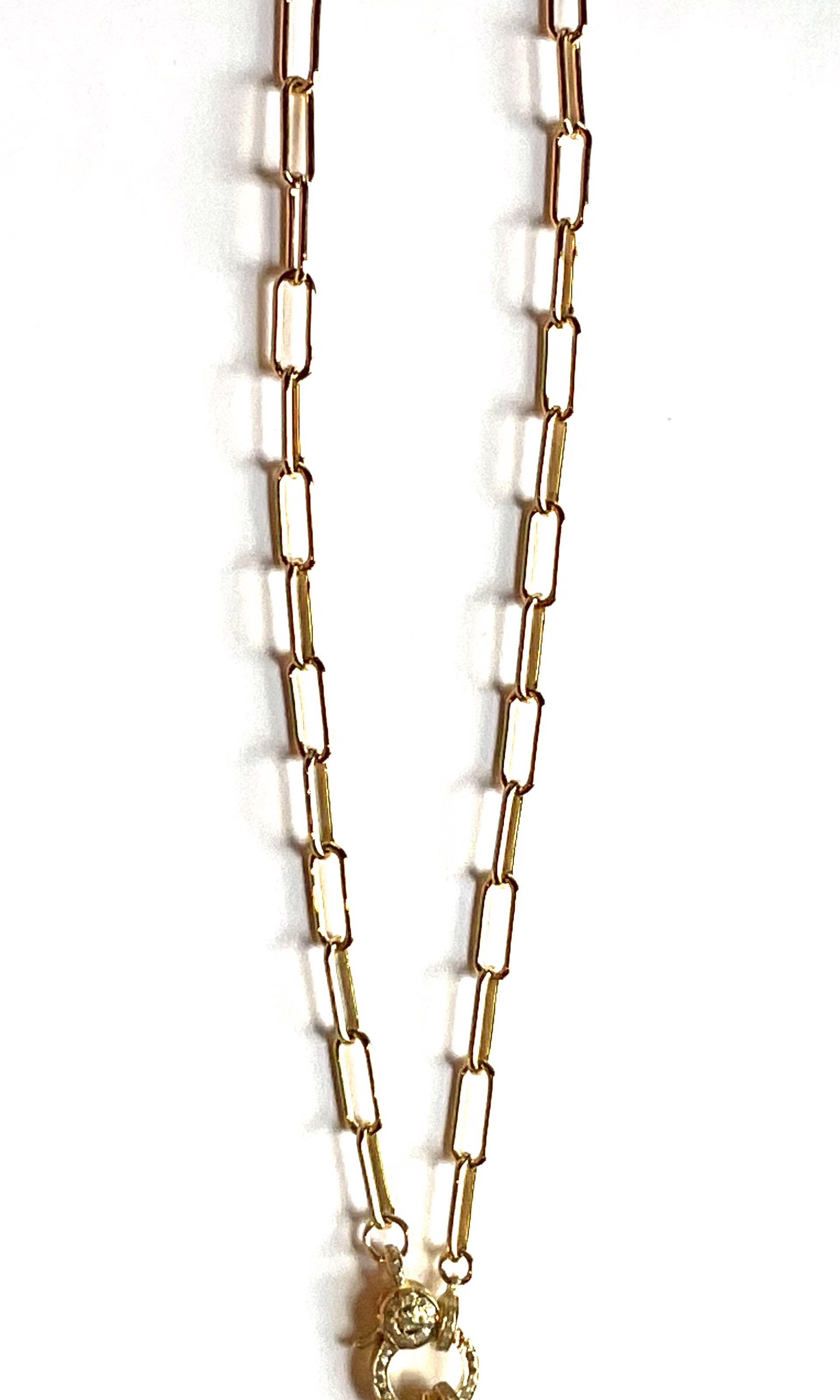 KB-N115 GVML PPclp Chain wPave Diamond Clasp by Karen Birchmier