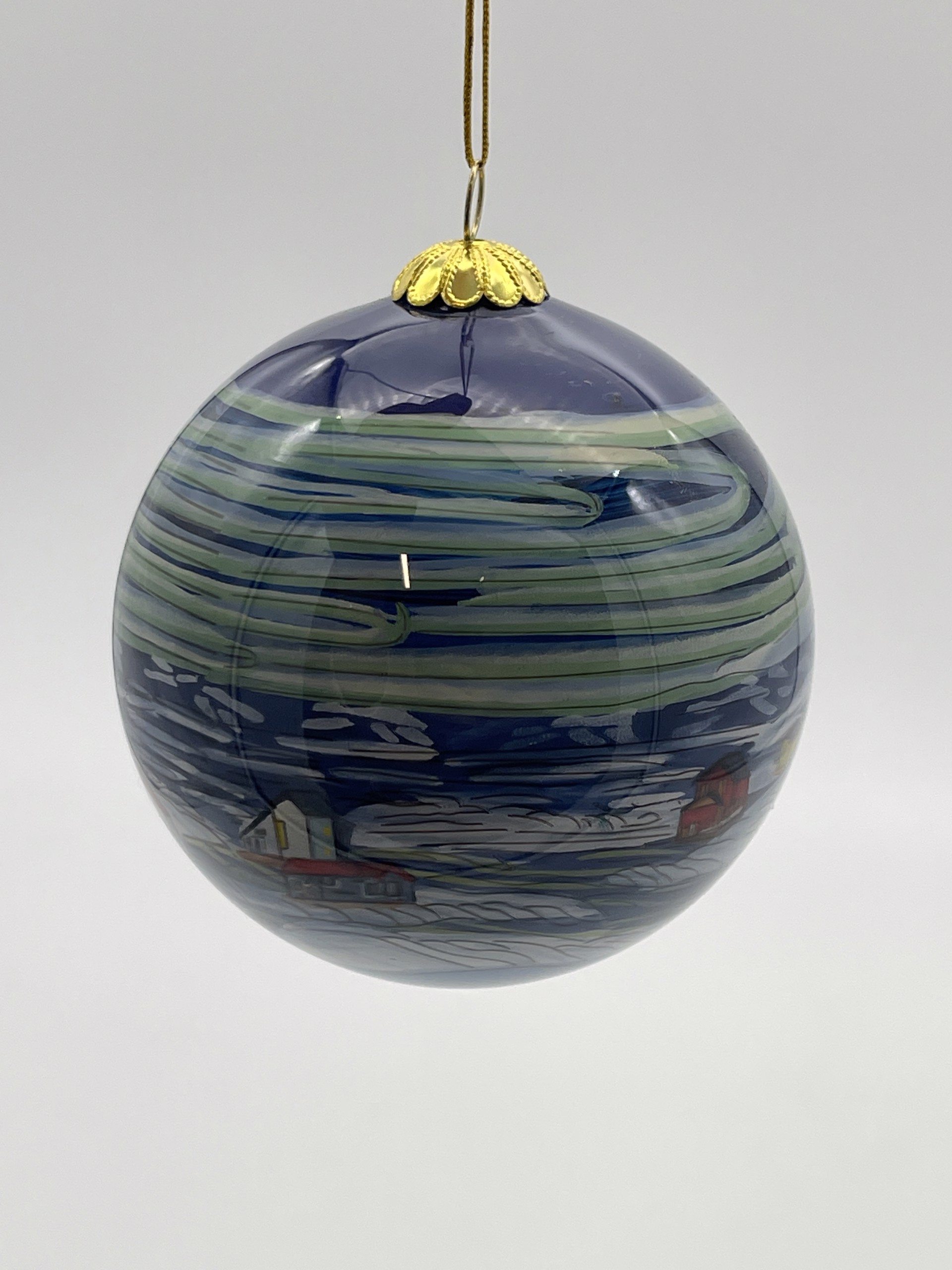 Yellowknife Houseboats Ornament by Robbie Craig