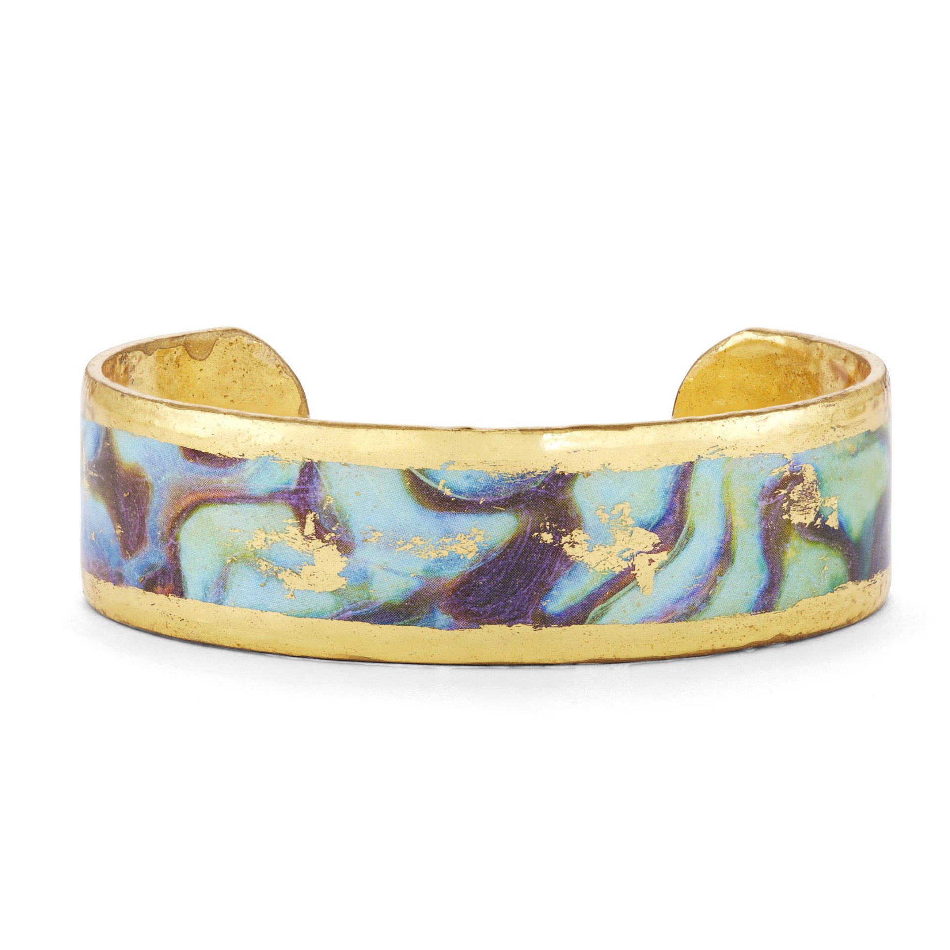 Abalone .75" Cuff Gold by Evocateur