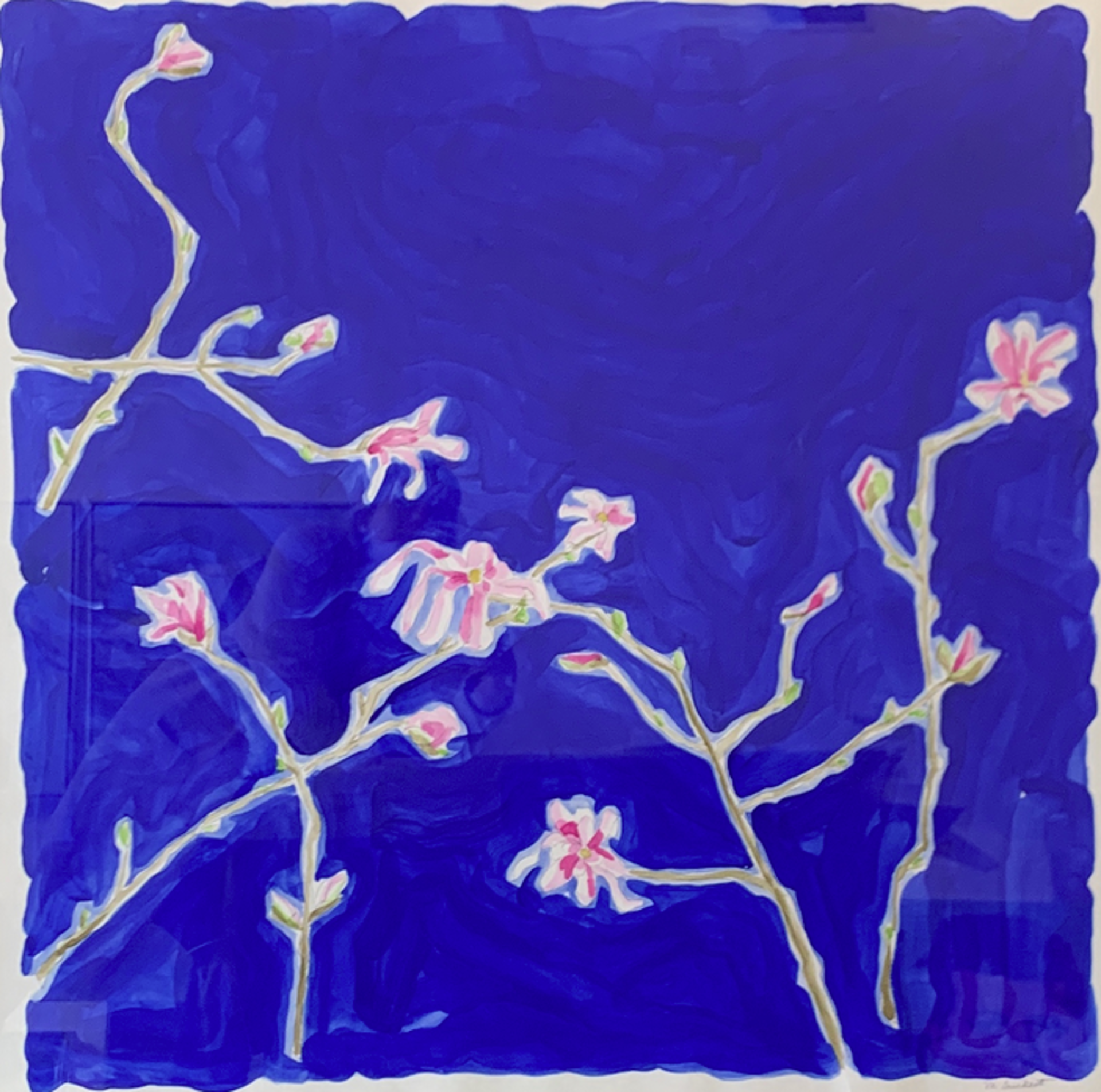 Ribbon Magnolia/Framed by Martha Burkert