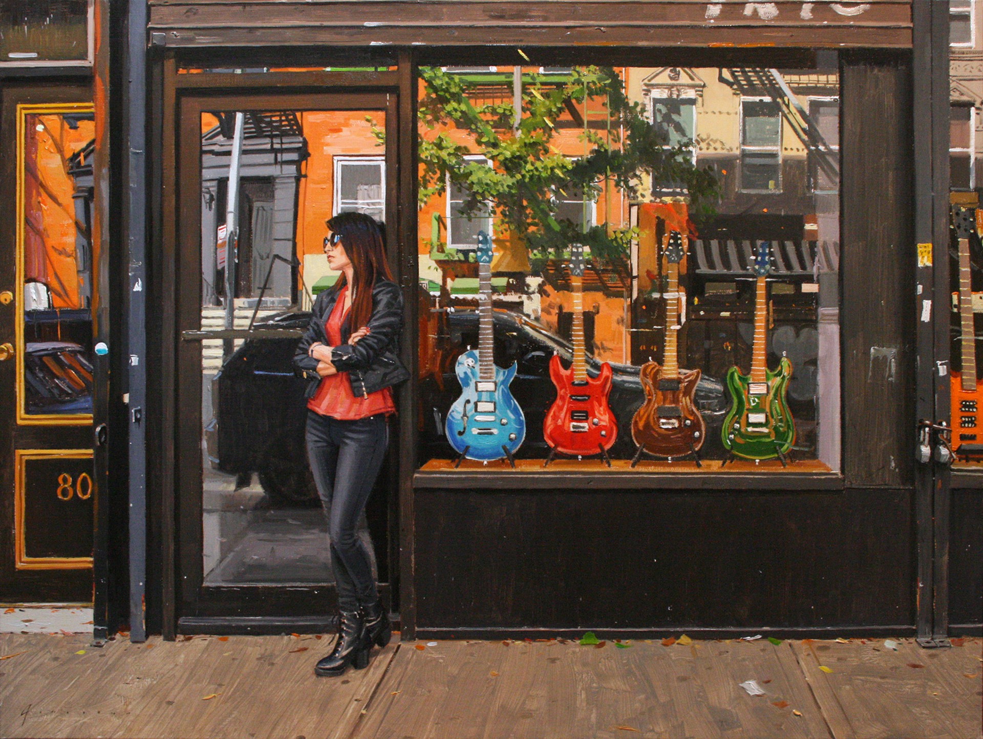 East Village Guitar Store by Vincent Giarrano