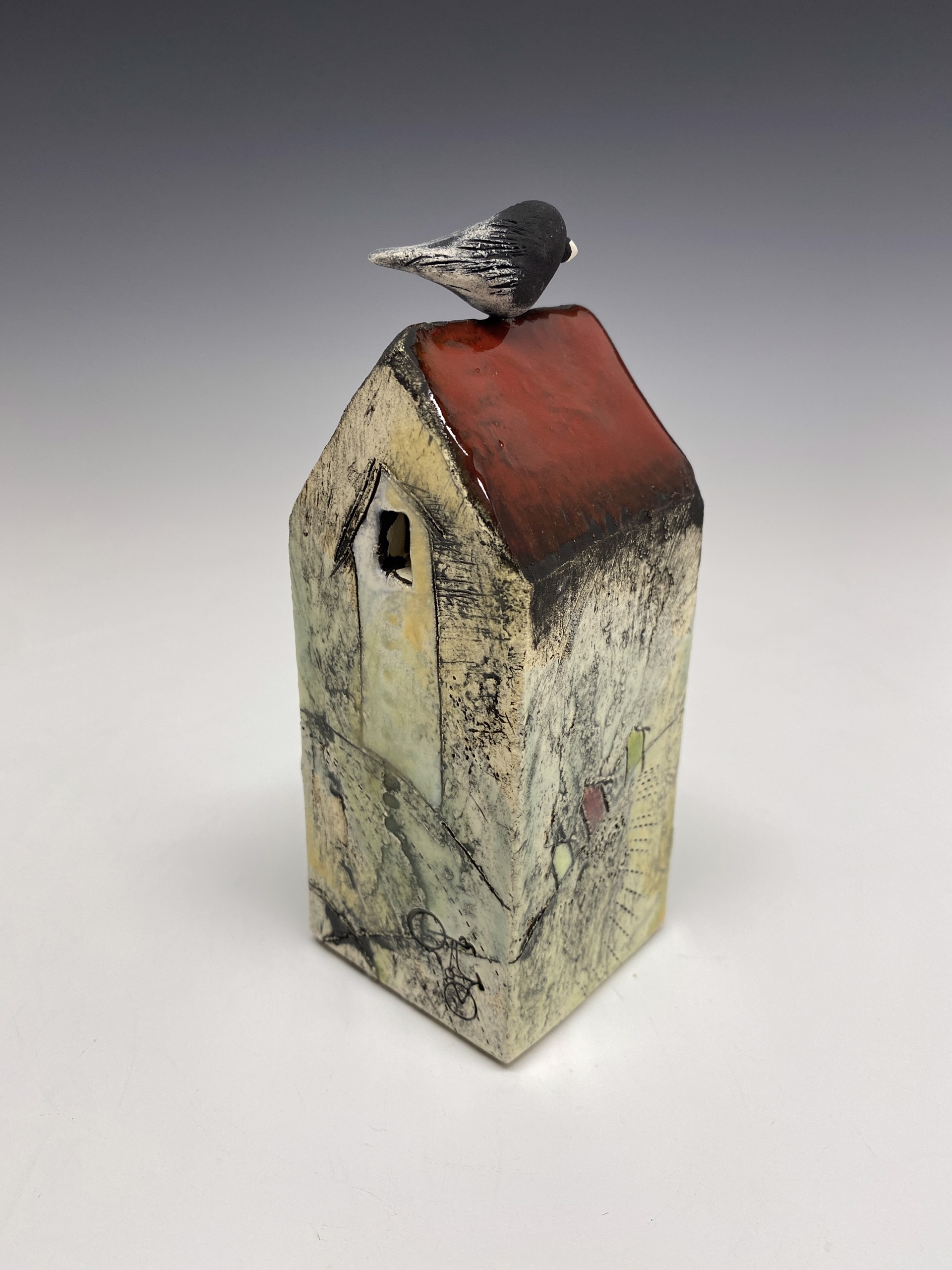 Tiny House with Bird #31 by Karen Abel