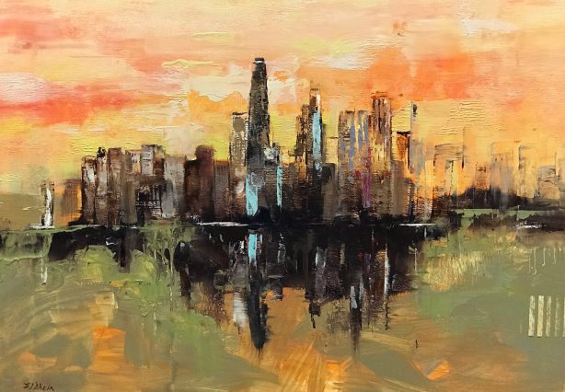 Chicago Skyscape by Bonnie Dhein