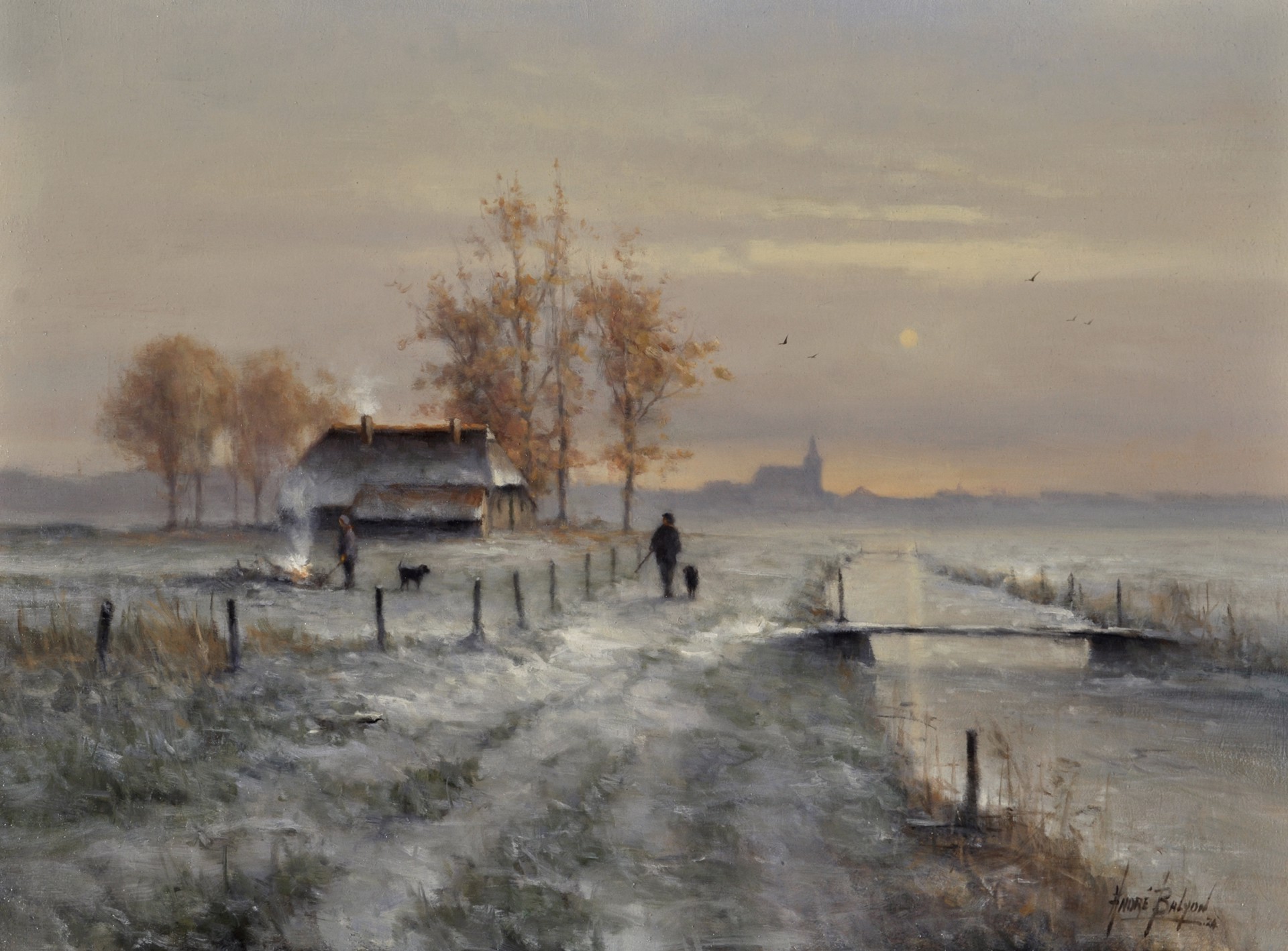 First Snow in the Low-Lands by André Balyon