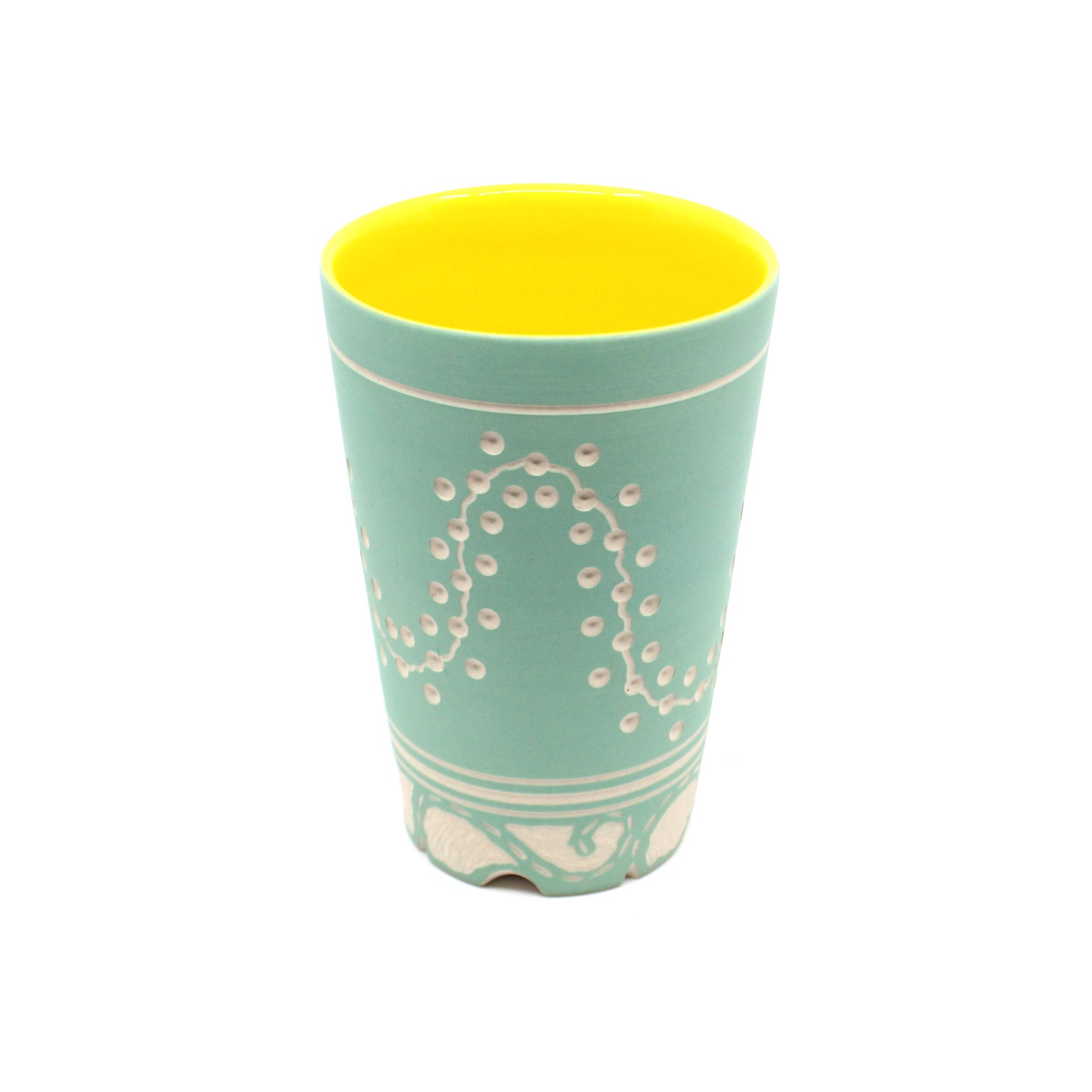 Tall Cup (Yellow / Green) by Chris Casey