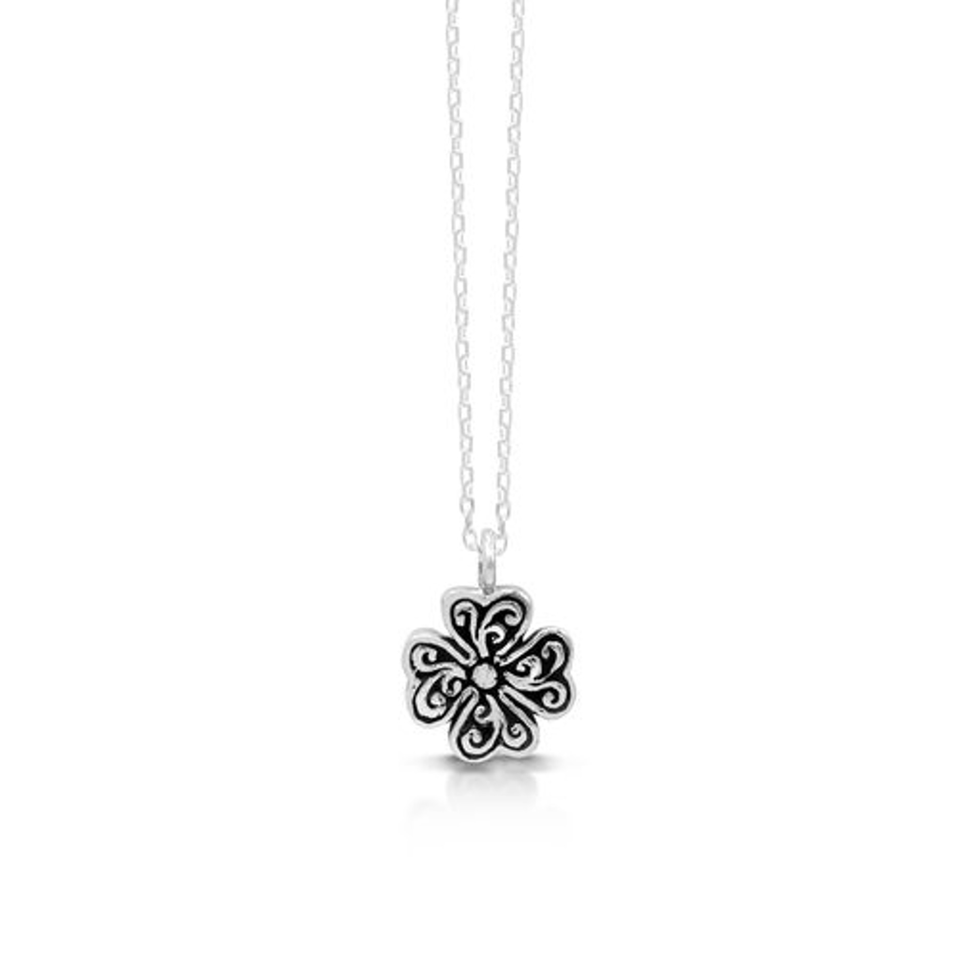 Sterling Silver 4 Leaf Necklace by Lois Hill