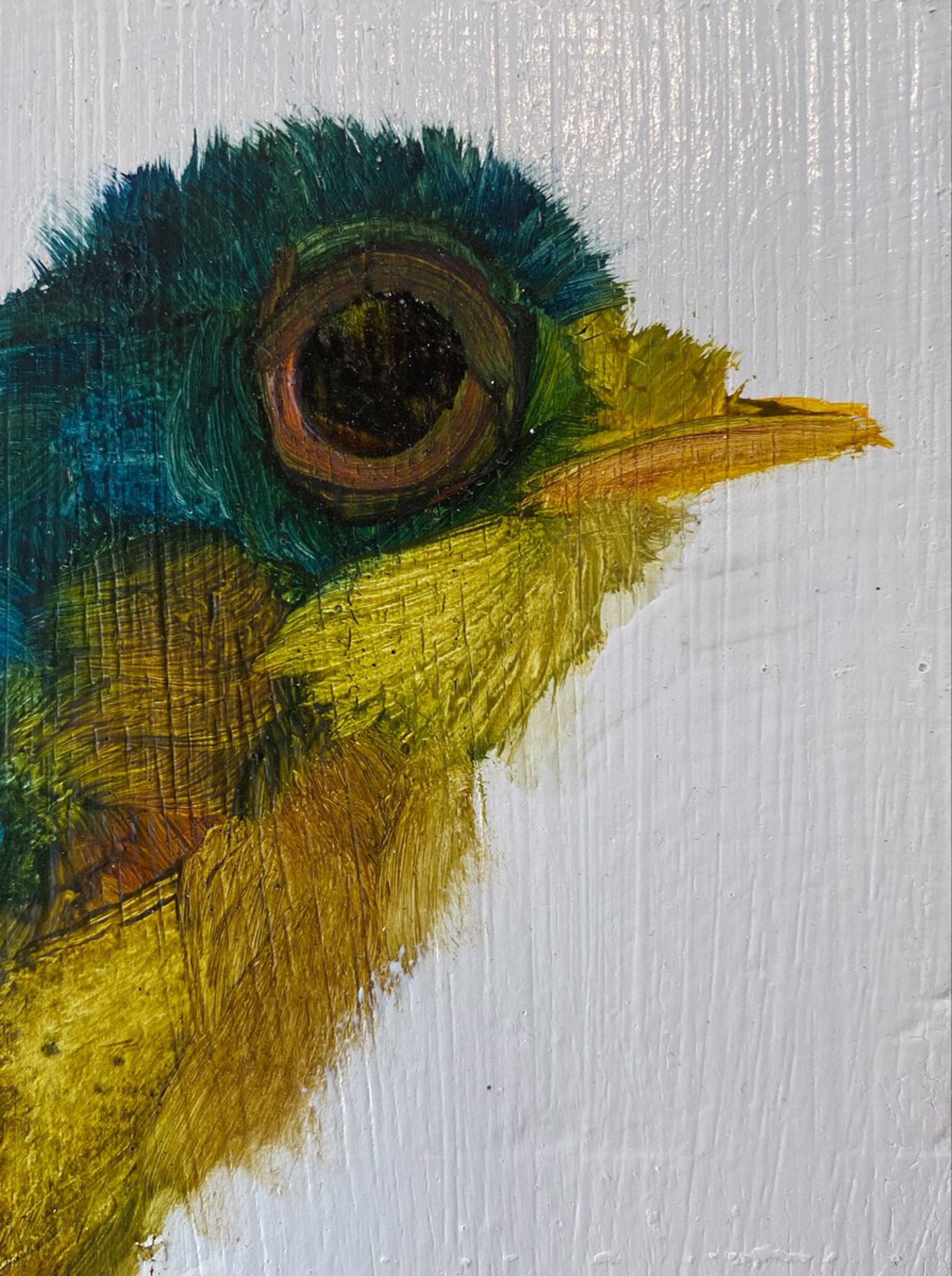 Bird Block (teal and yellow) by Diane Kilgore Condon