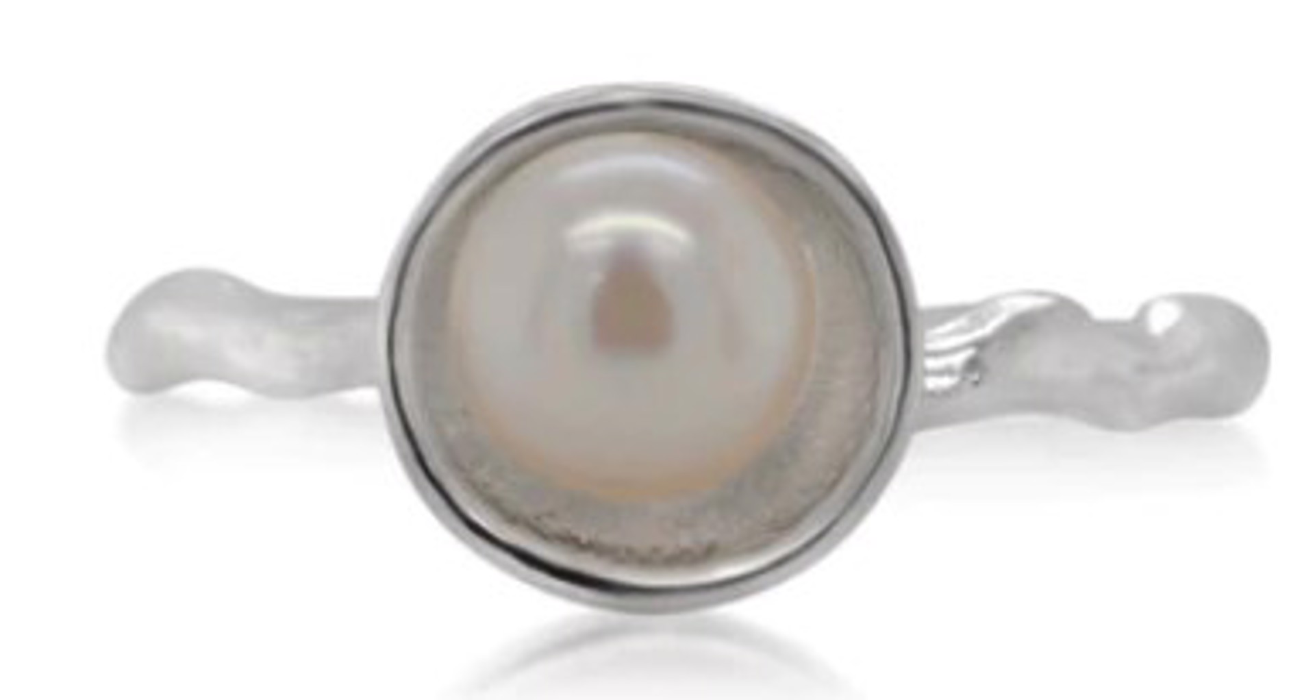 Mini Pearl Ripple Ring by Kristen Baird