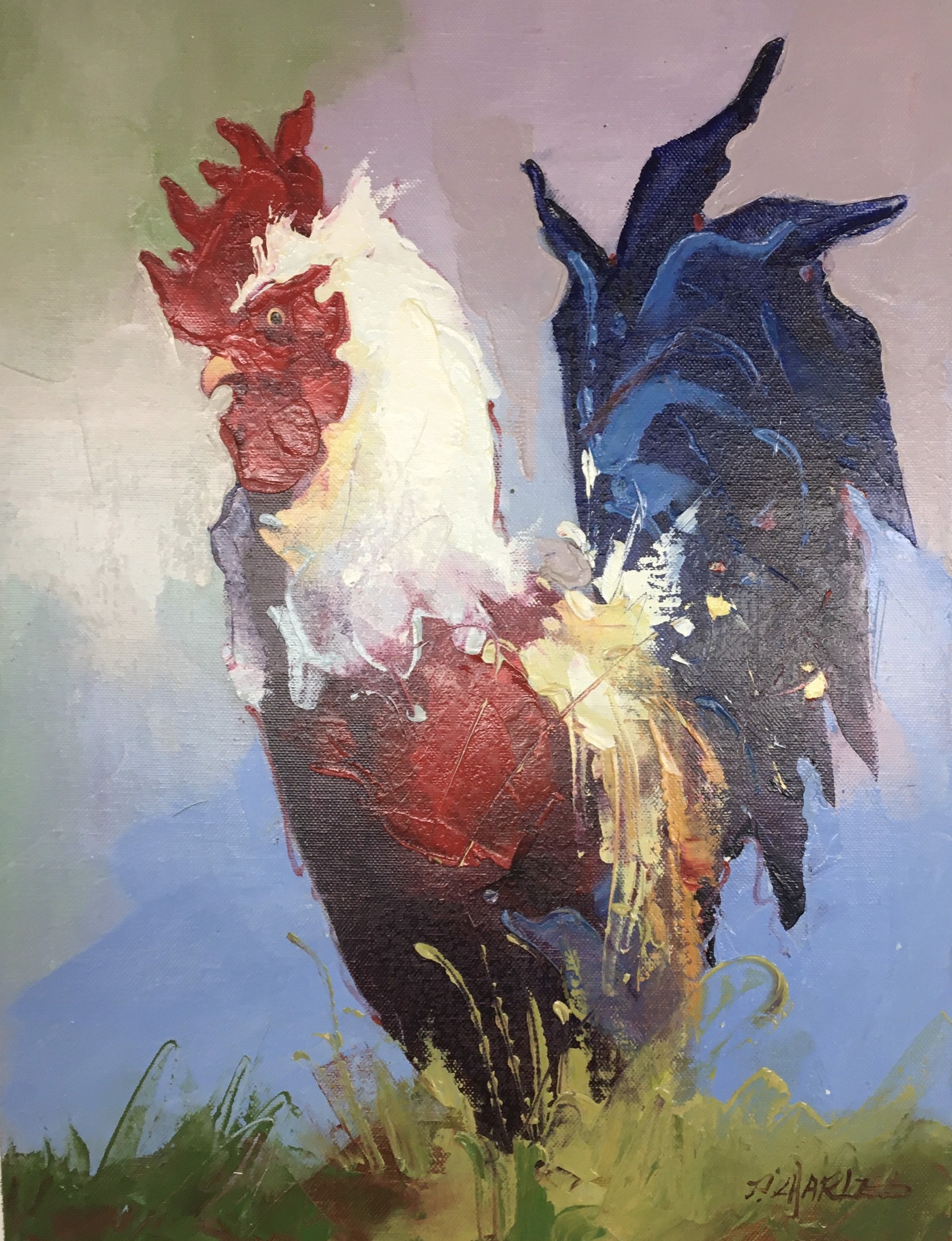 ROOSTER RIGHT PROFILE by P CHARLES