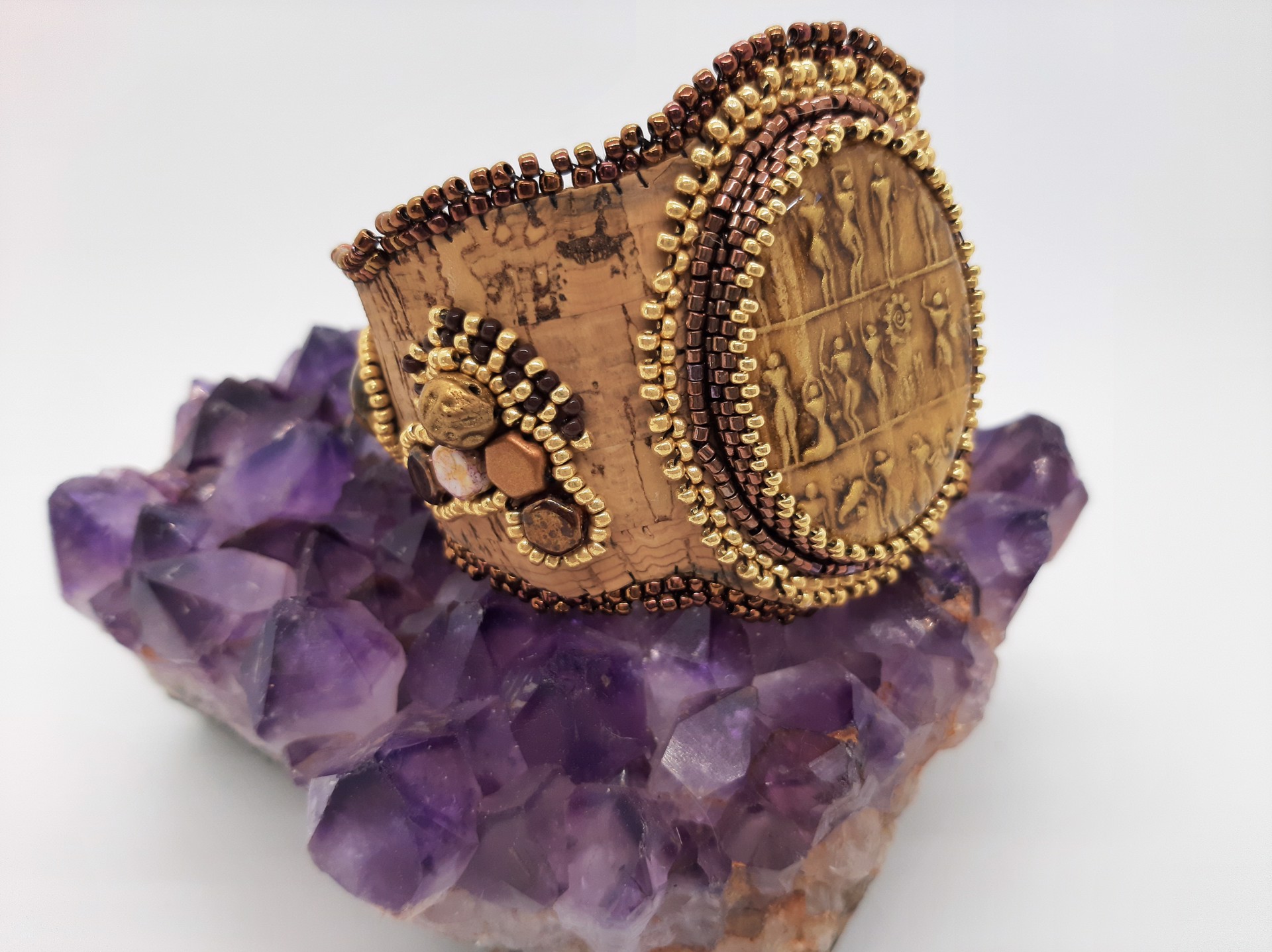 BG 314 Mysteries of the Pharaohs Cuff by Beverly Gholson