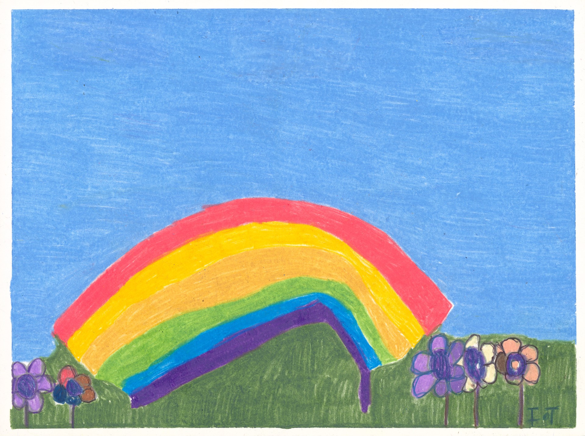 Rainbow and Flowers by Imani Turner
