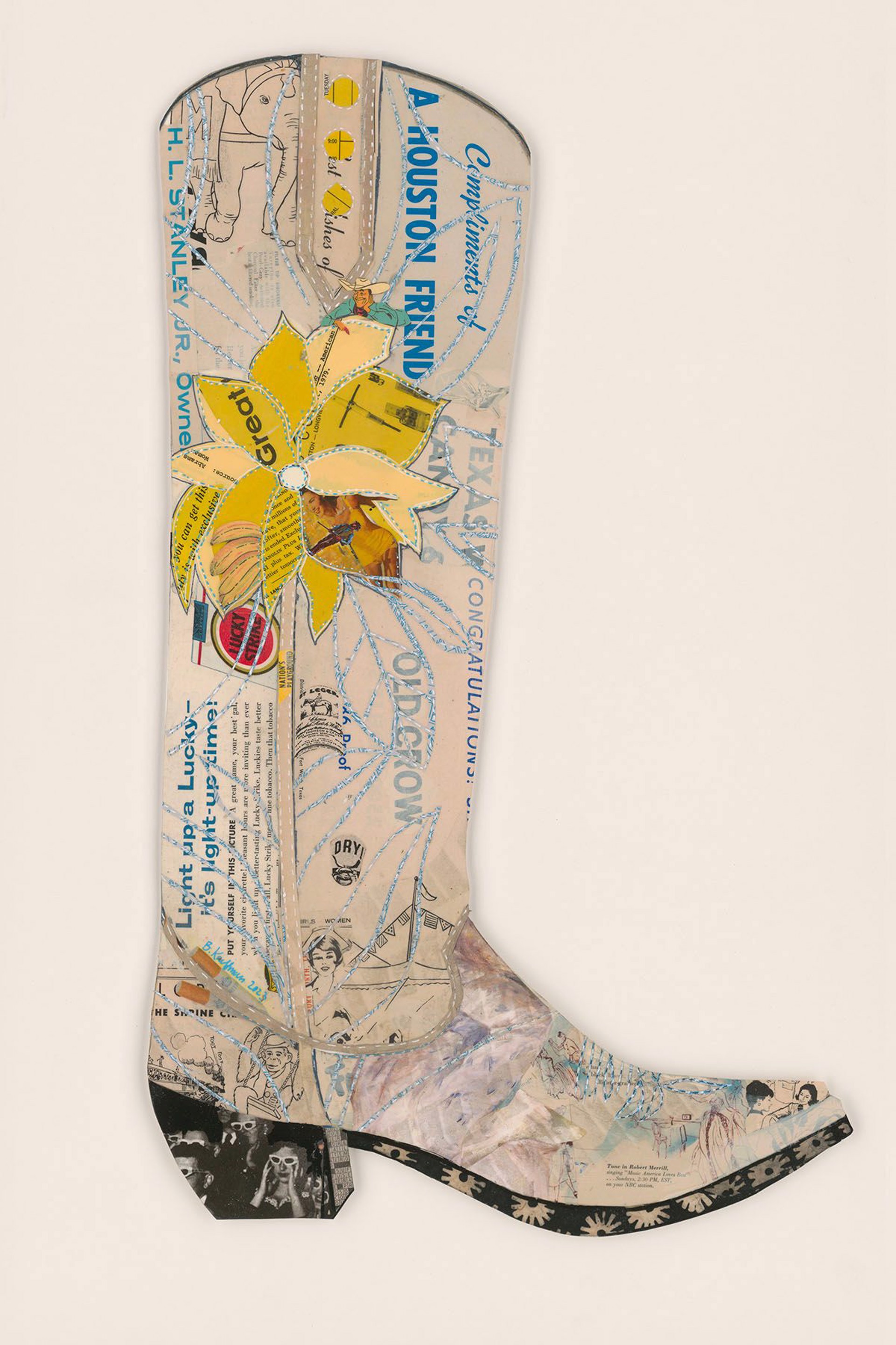 Houston Friend- Boot Collage by Blaire Kaufman