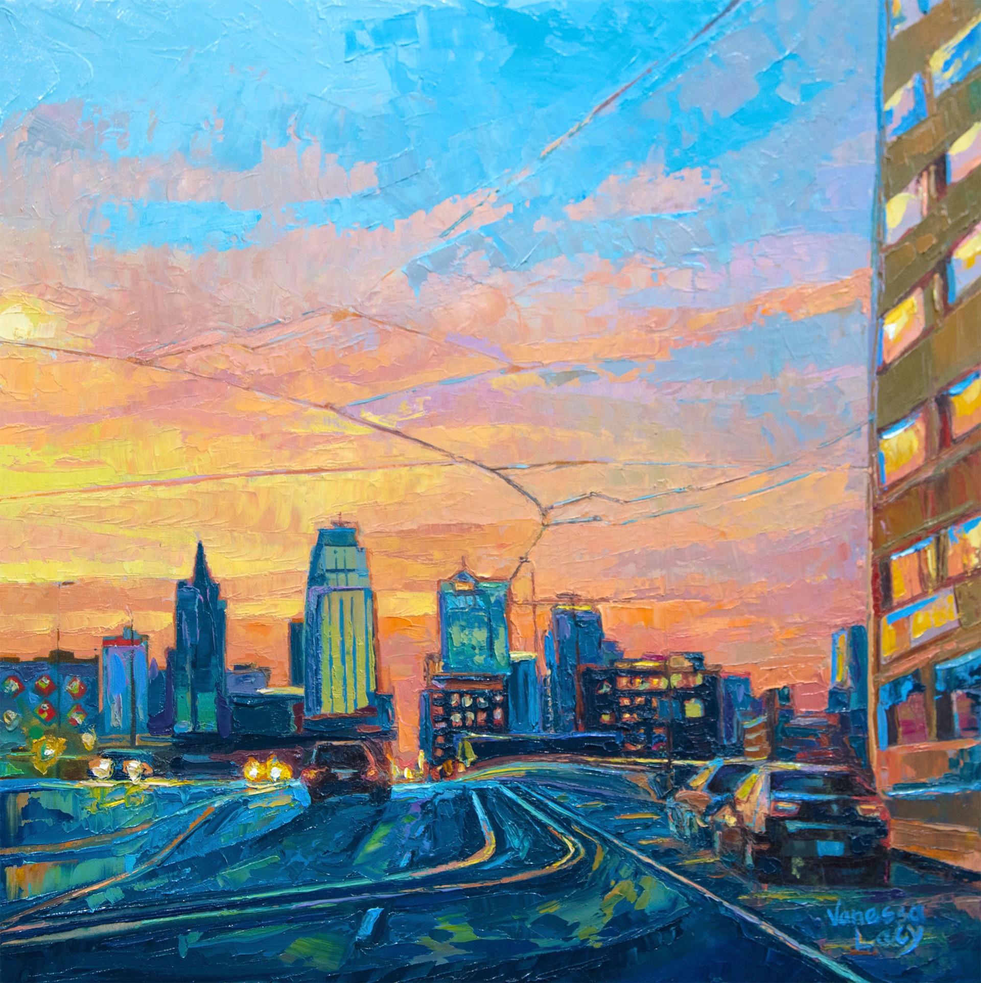 KC's Main Street at Sunset by Vanessa Lacy