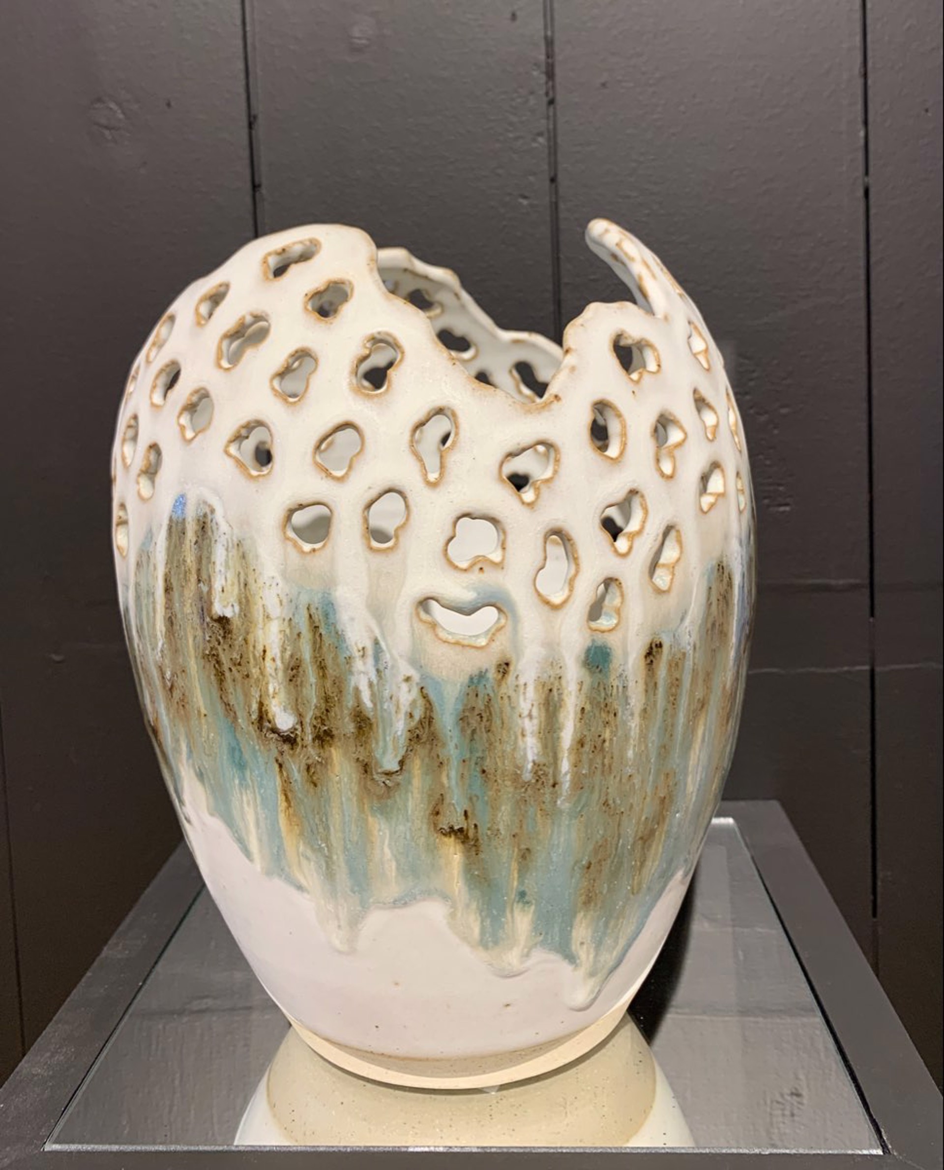 Vase | Small | Aqua Coastline by Jenny | Scott Martin