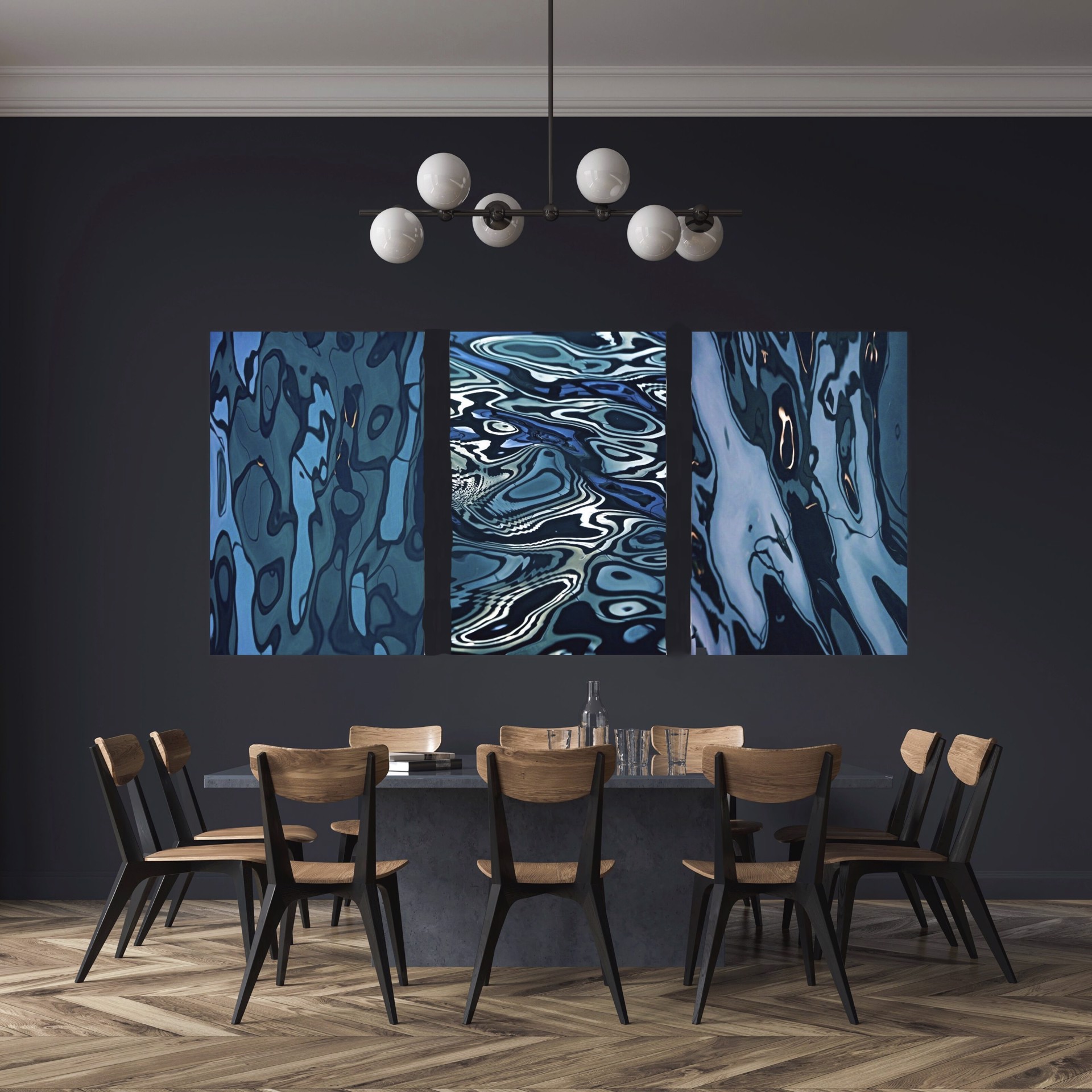 Triptych (Custom Sizes and Framing Also Available) by Lynn Savarese